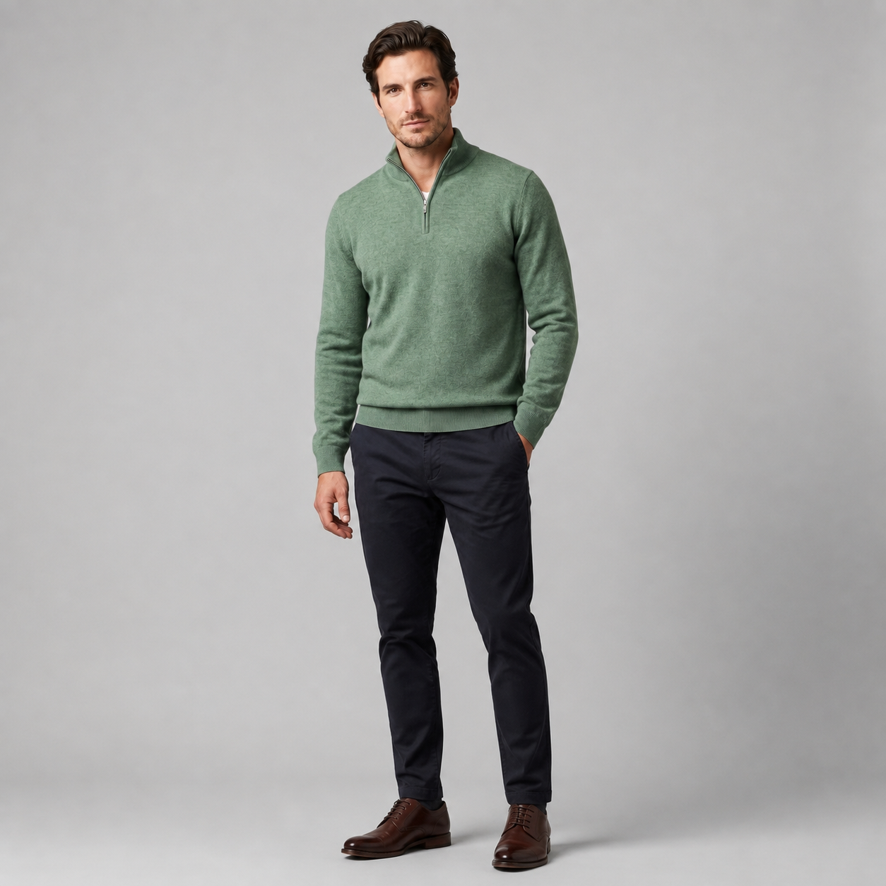 Men's Comfortable Half-Zip Sweater