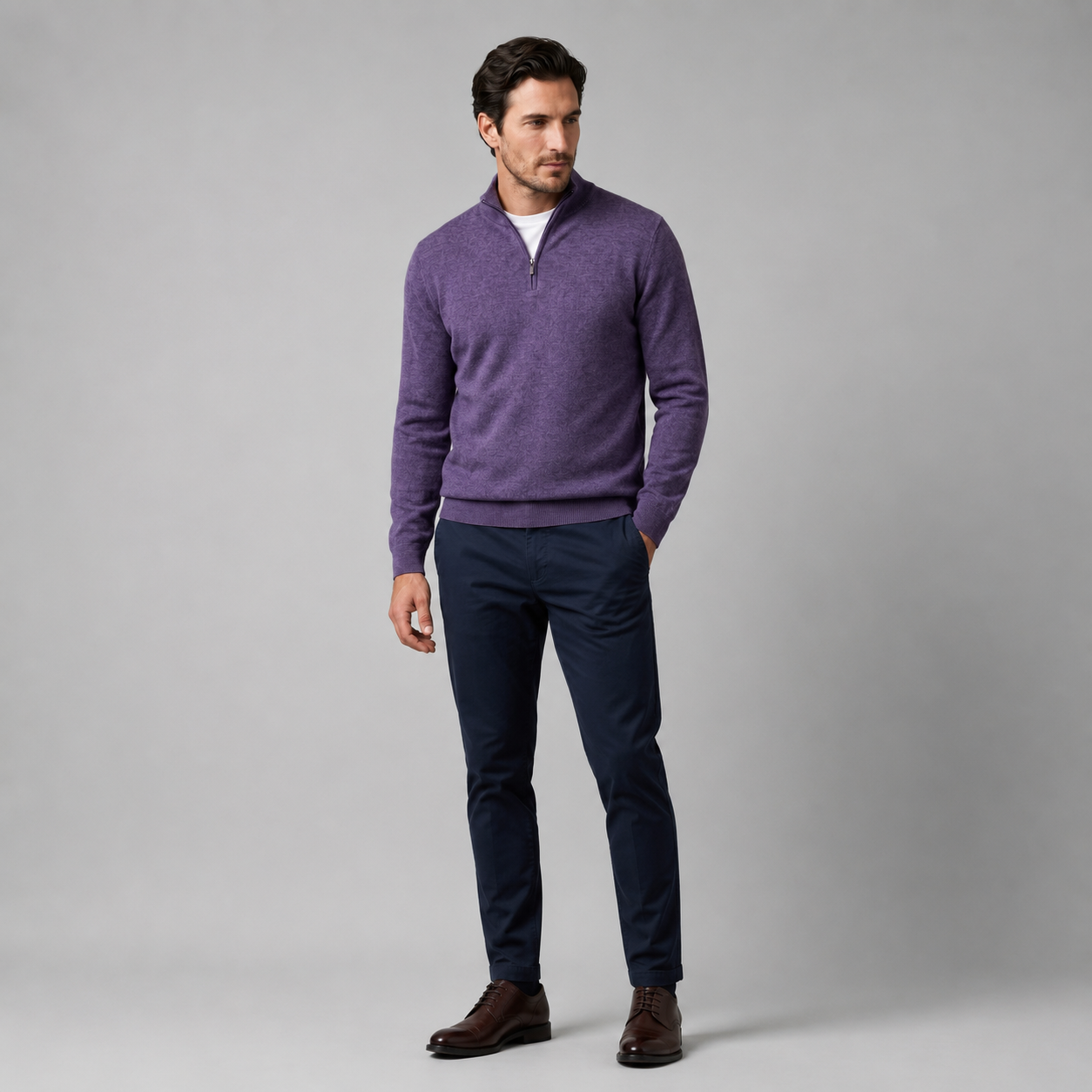 Men's Comfortable Half-Zip Sweater