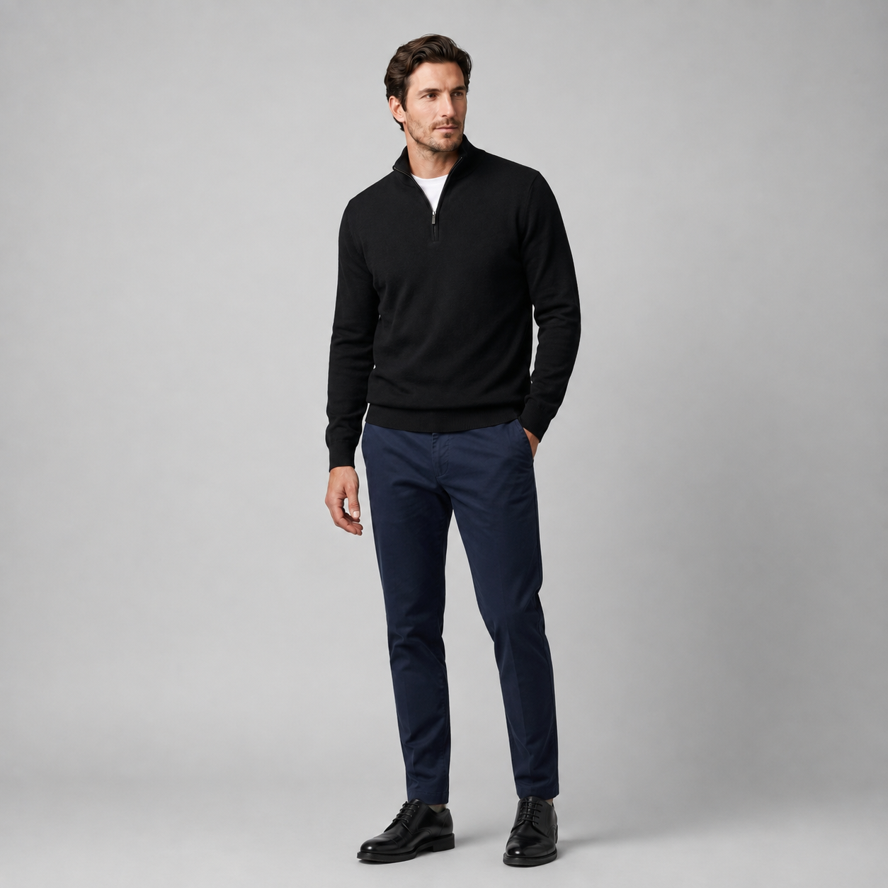 Men's Comfortable Half-Zip Sweater