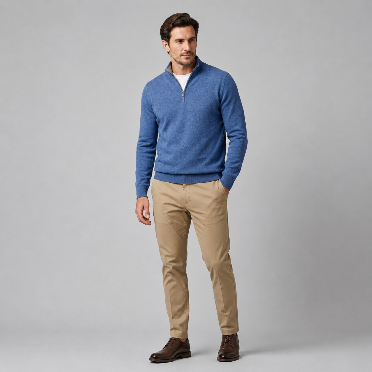 Men's Comfortable Half-Zip Sweater
