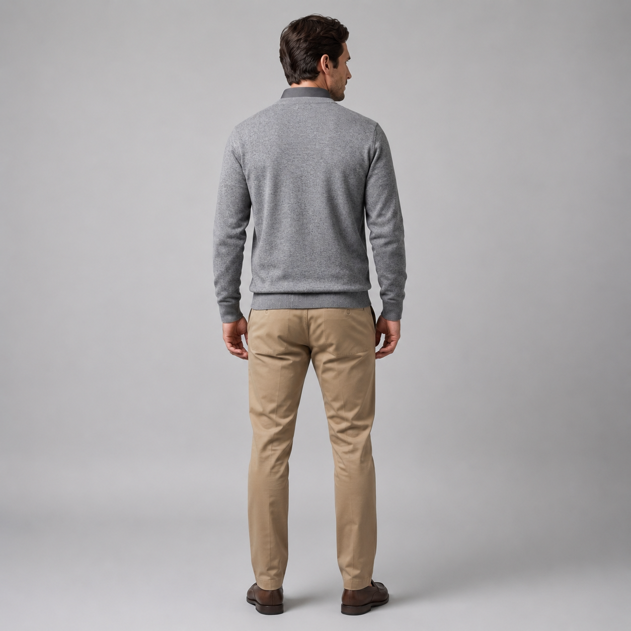 Men's Casual V-Neck Knit Sweater