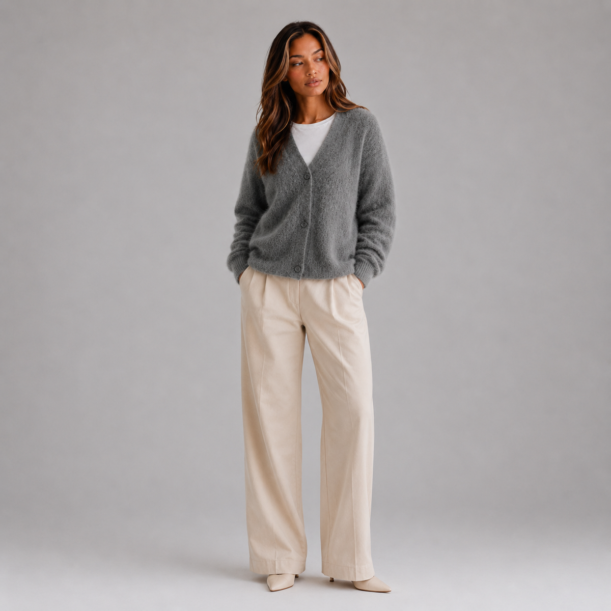 Women’s Fluffy Knit Cardigan