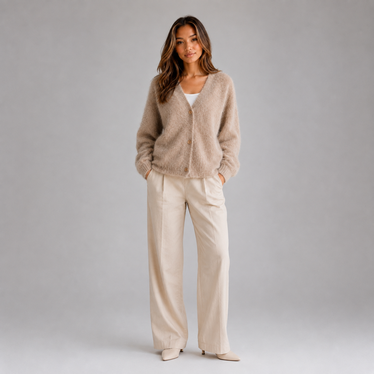 Women’s Fluffy Knit Cardigan