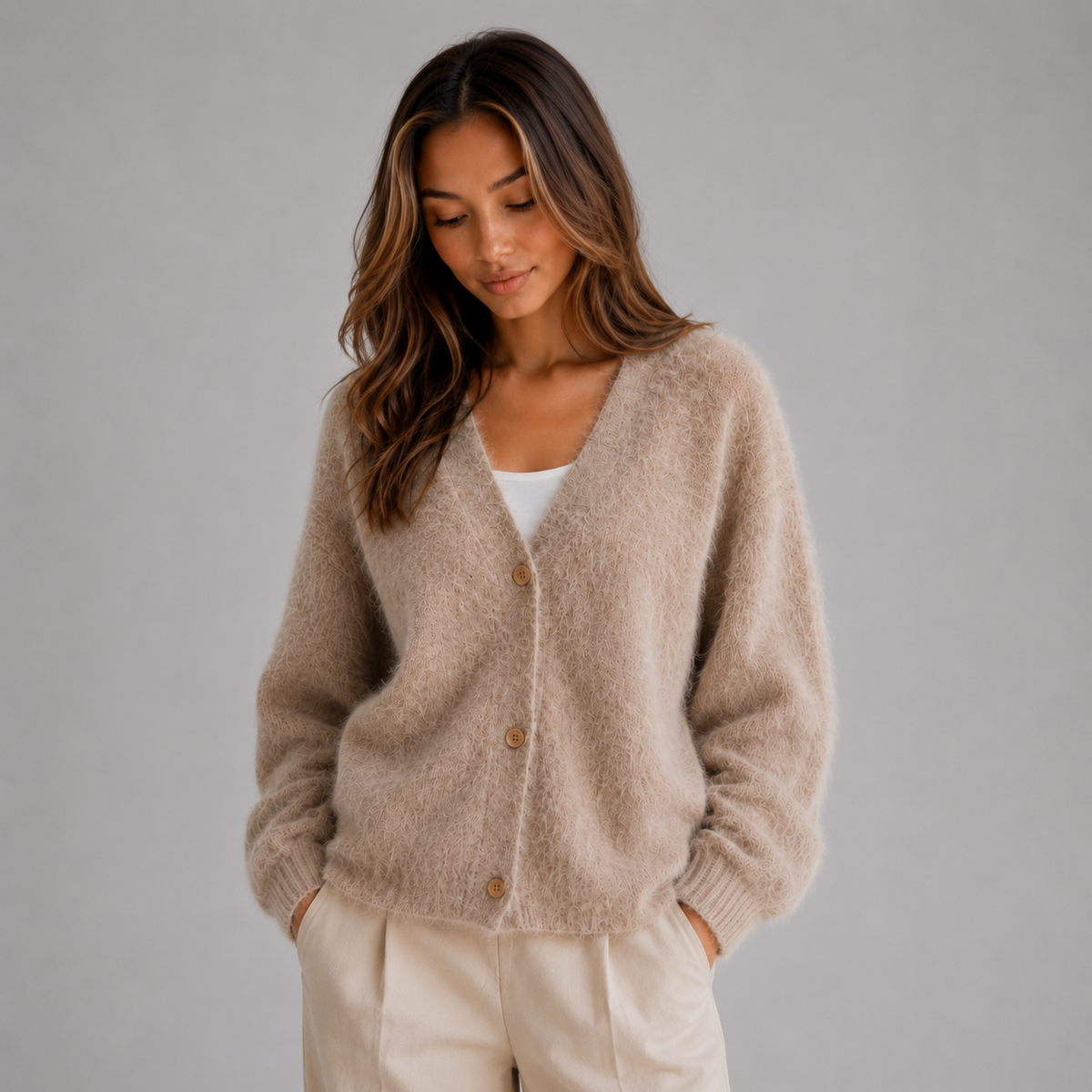 Women’s Fluffy Knit Cardigan