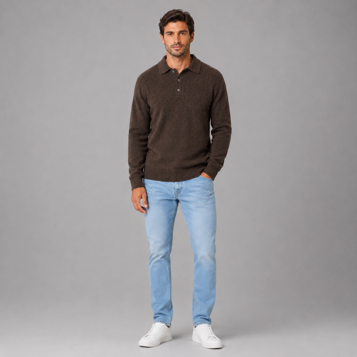 Men’s Polo Knit Jumper