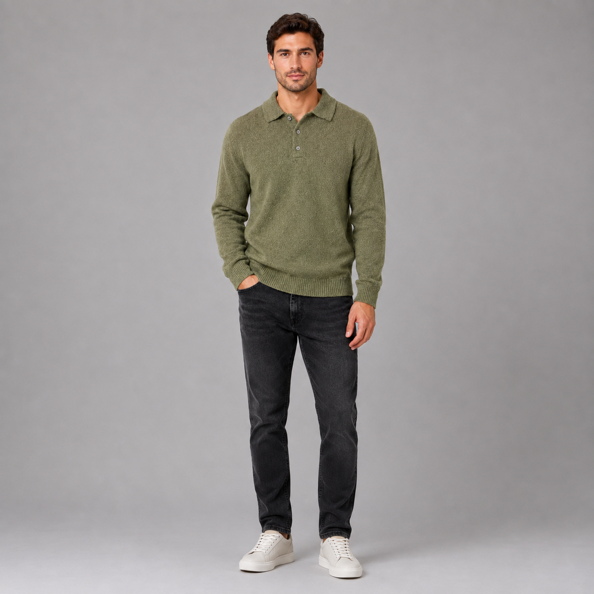 Men’s Polo Knit Jumper