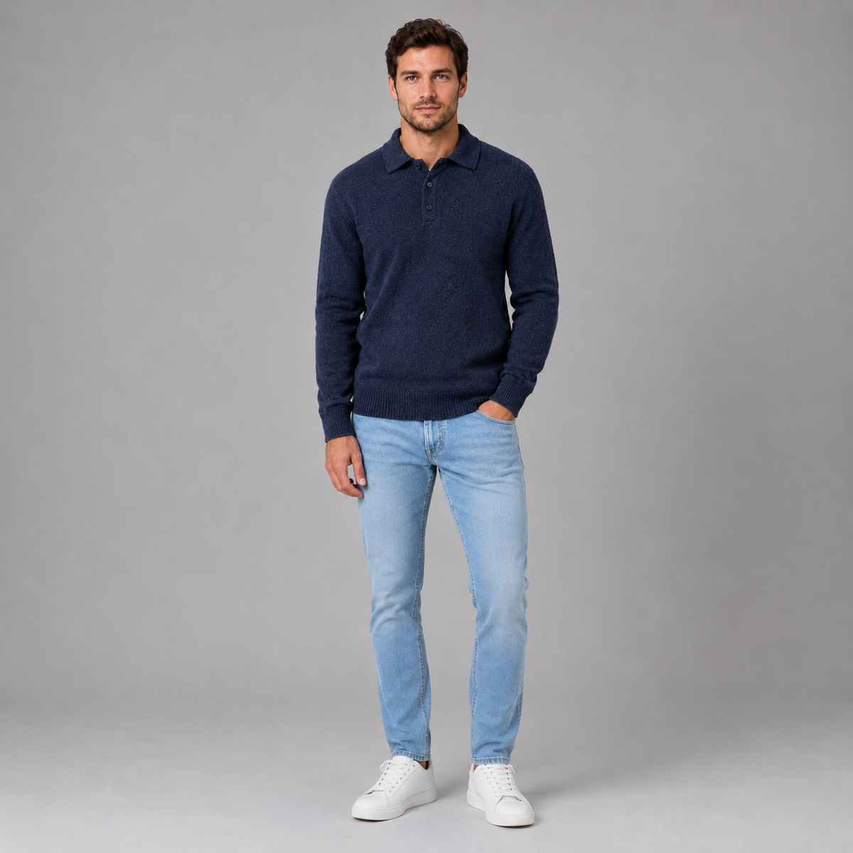 Men’s Polo Knit Jumper