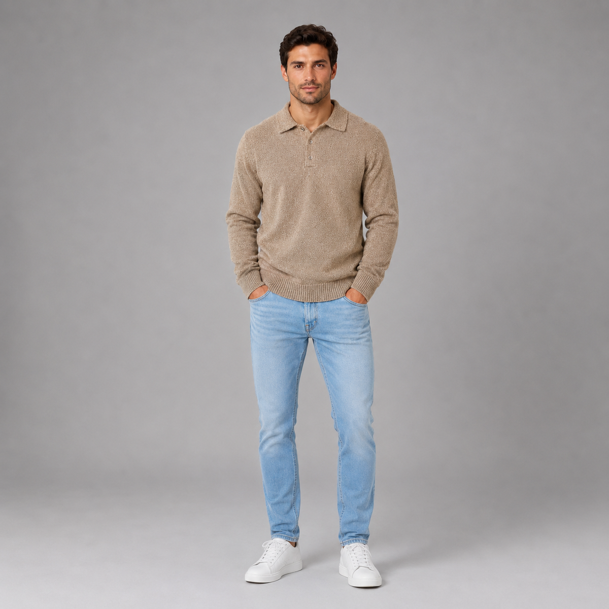 Men’s Polo Knit Jumper