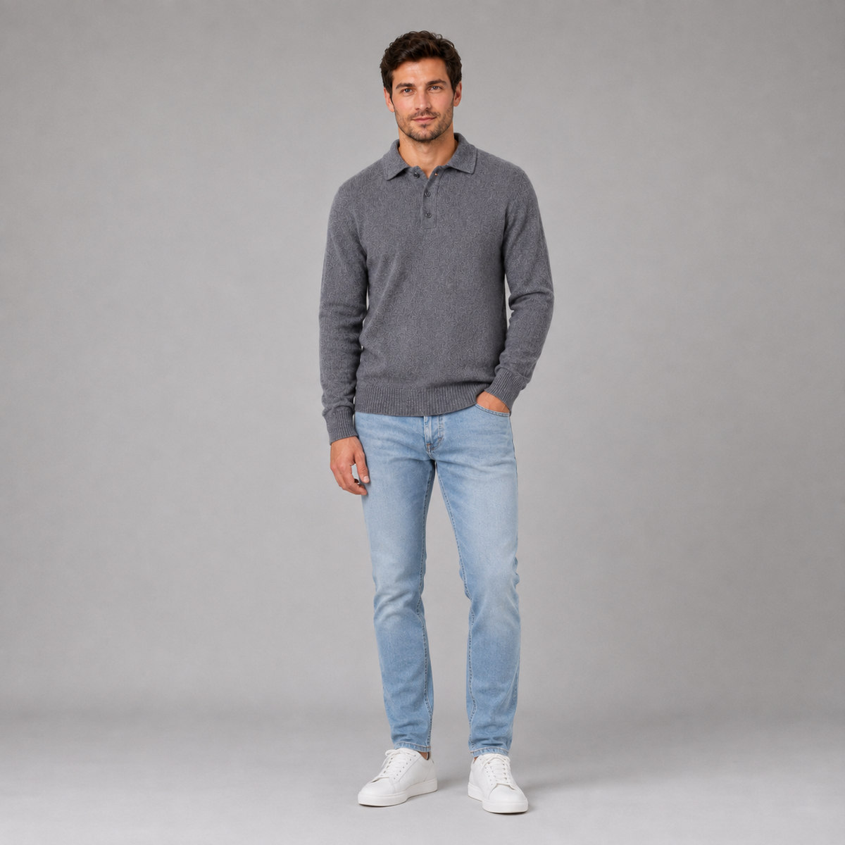 Men’s Polo Knit Jumper