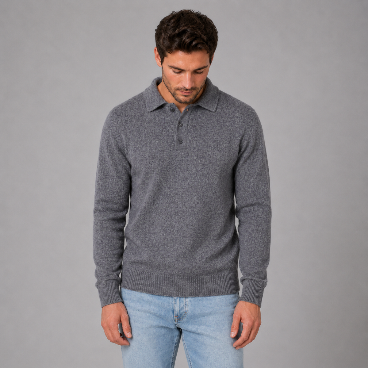 Men’s Polo Knit Jumper