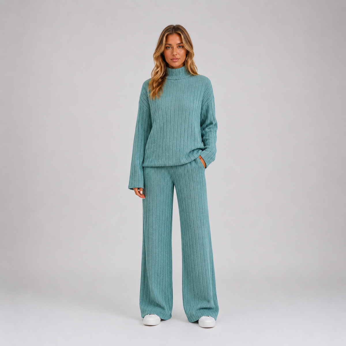 Women’s Ribbed Knitted Lounge Set