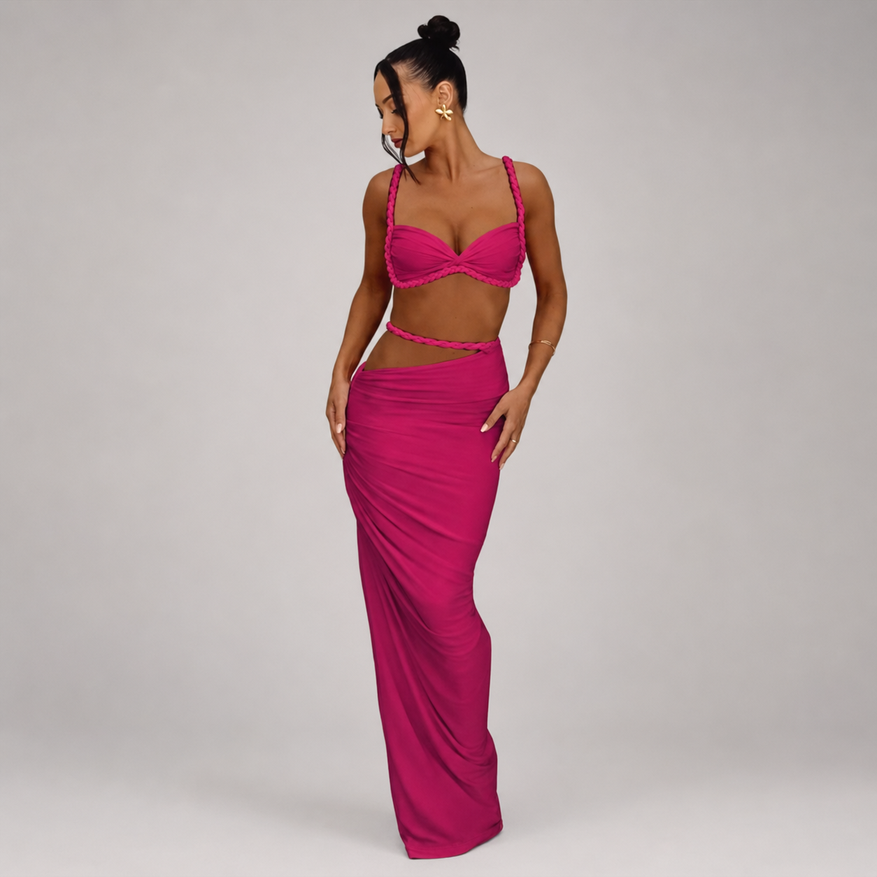 Women’s Two-Piece Crop Cami & Maxi Skirt Set