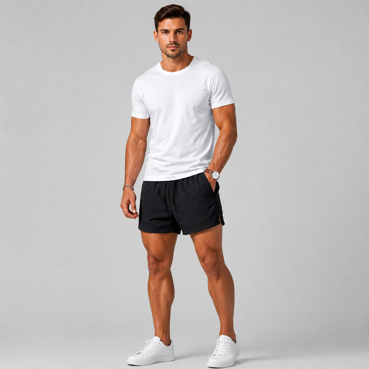 Men's Quick-Dry Drawstring Beach Shorts