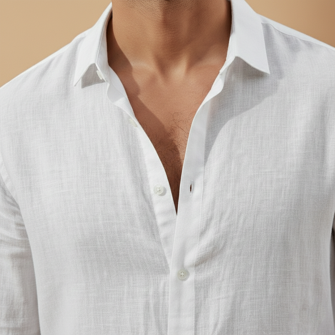 Men's Long Sleeve Classic Collar Button Down Shirt