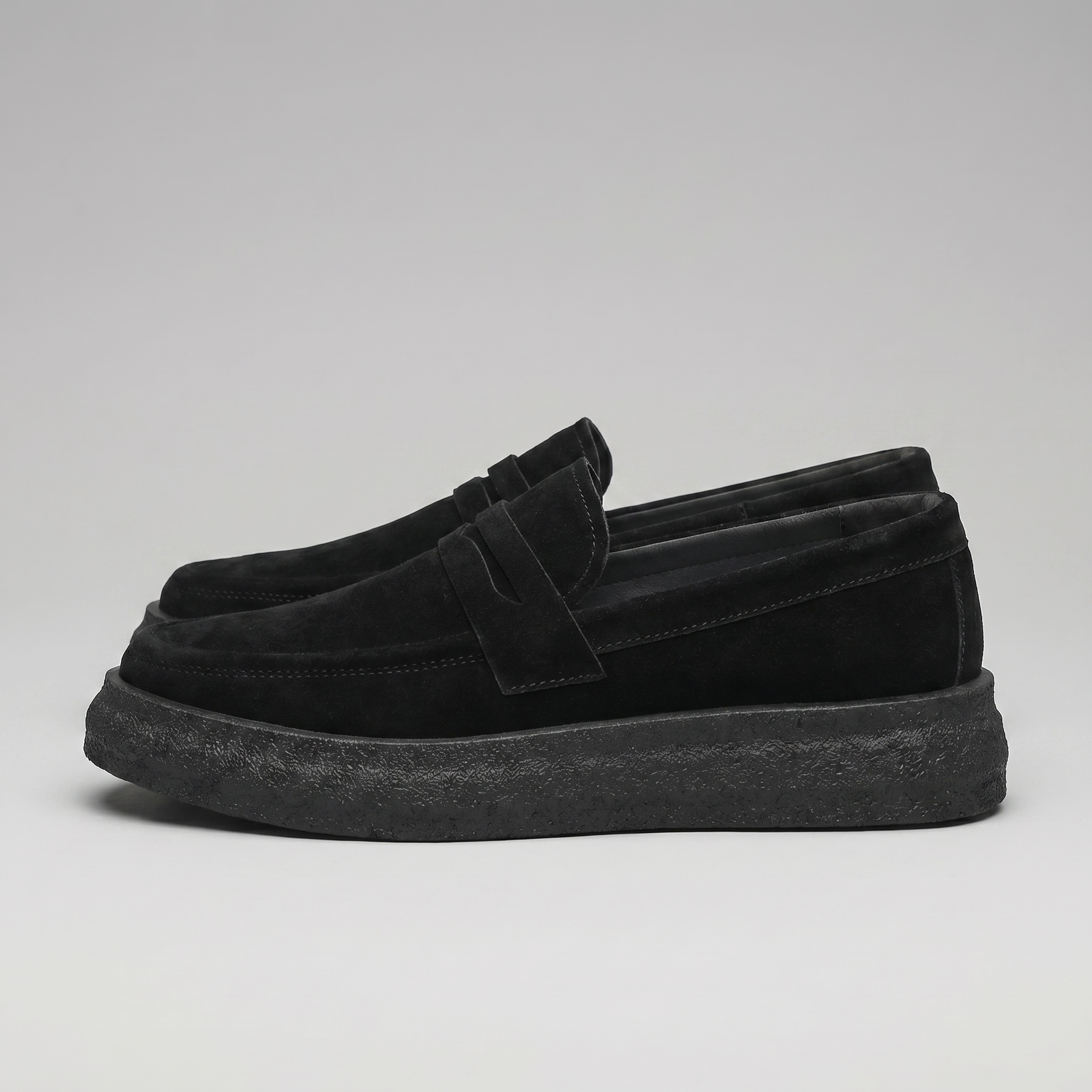 Men's Suede Thick Sole Casual Penny Loafers