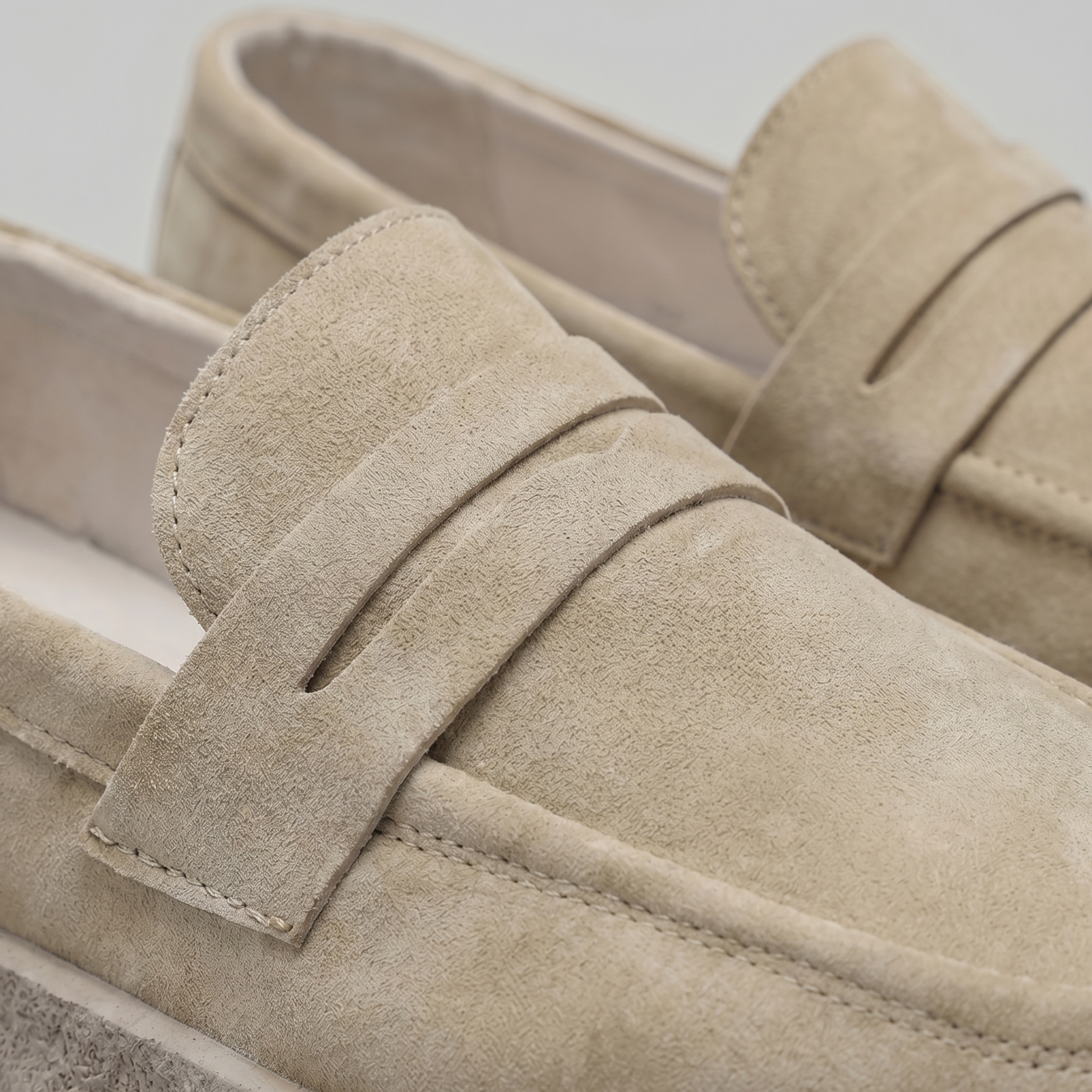 Men's Suede Thick Sole Casual Penny Loafers