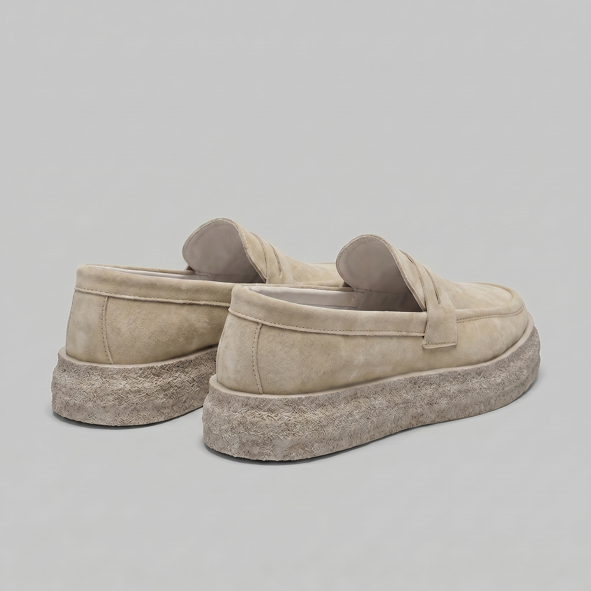 Men's Suede Thick Sole Casual Penny Loafers