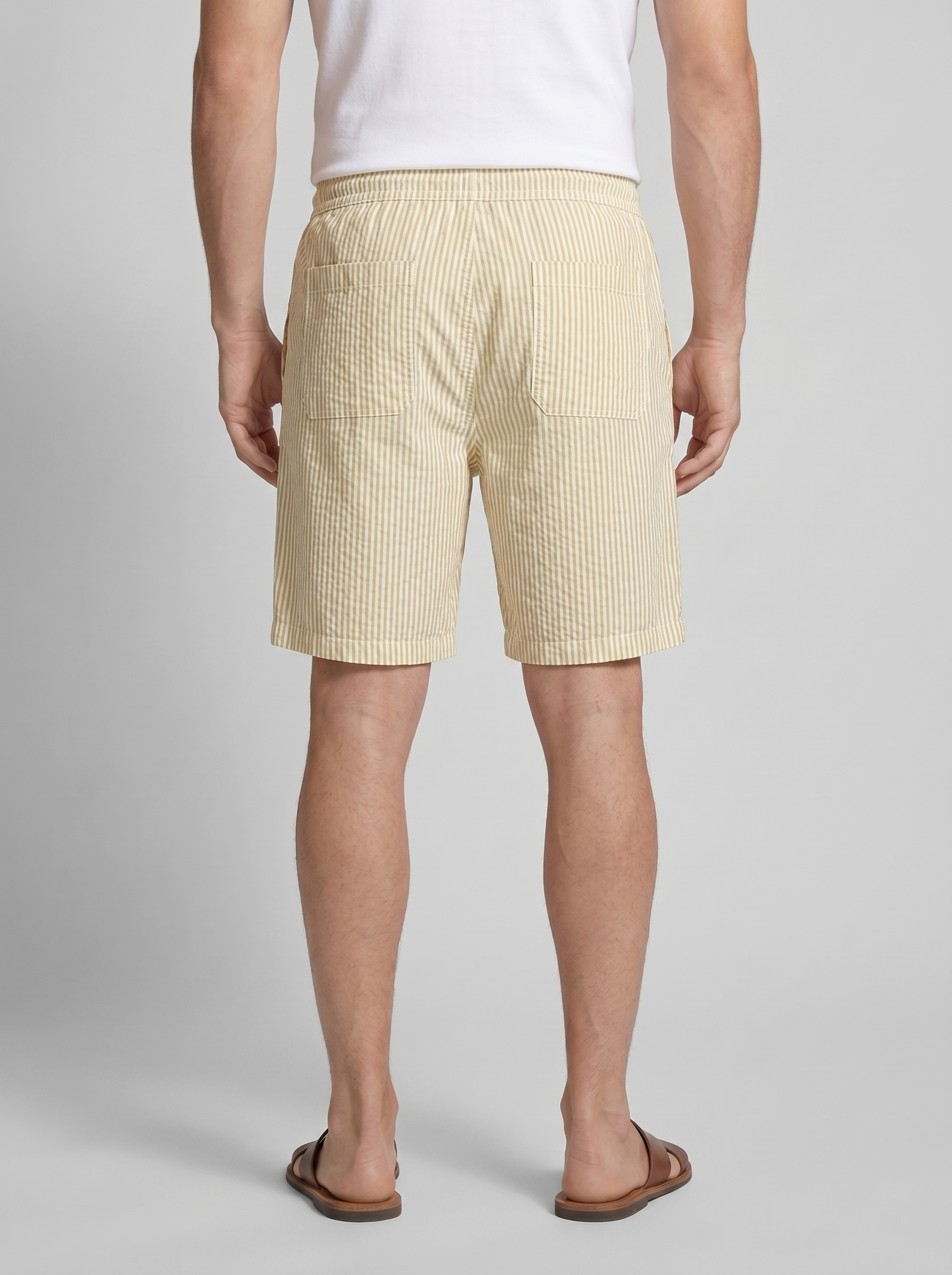Men's Striped Drawstring Casual Shorts Summer