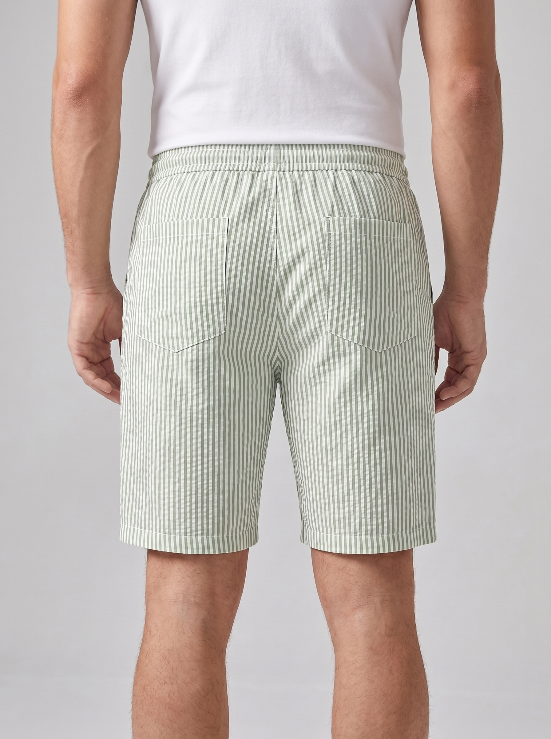 Men's Striped Drawstring Casual Shorts Summer