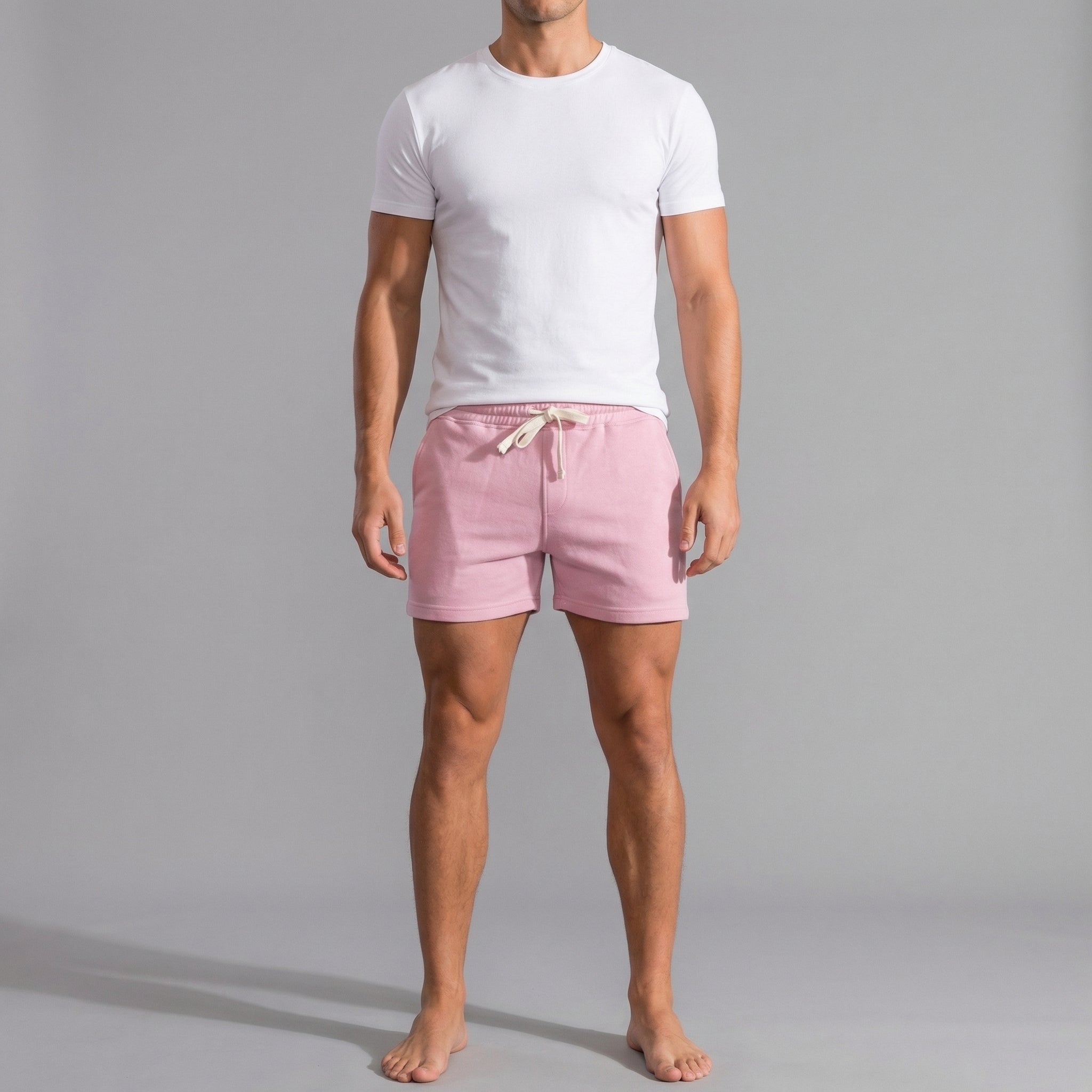 Men's Solid Colour Short Length Swim Shorts Summer Beach