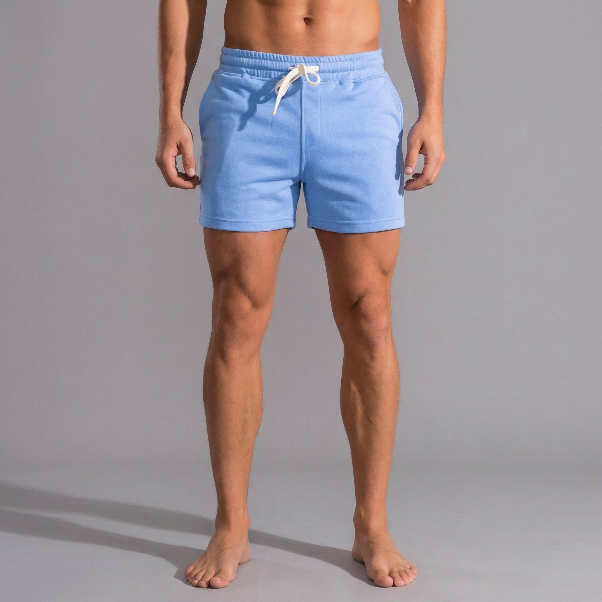 Men's Solid Colour Short Length Swim Shorts Summer Beach