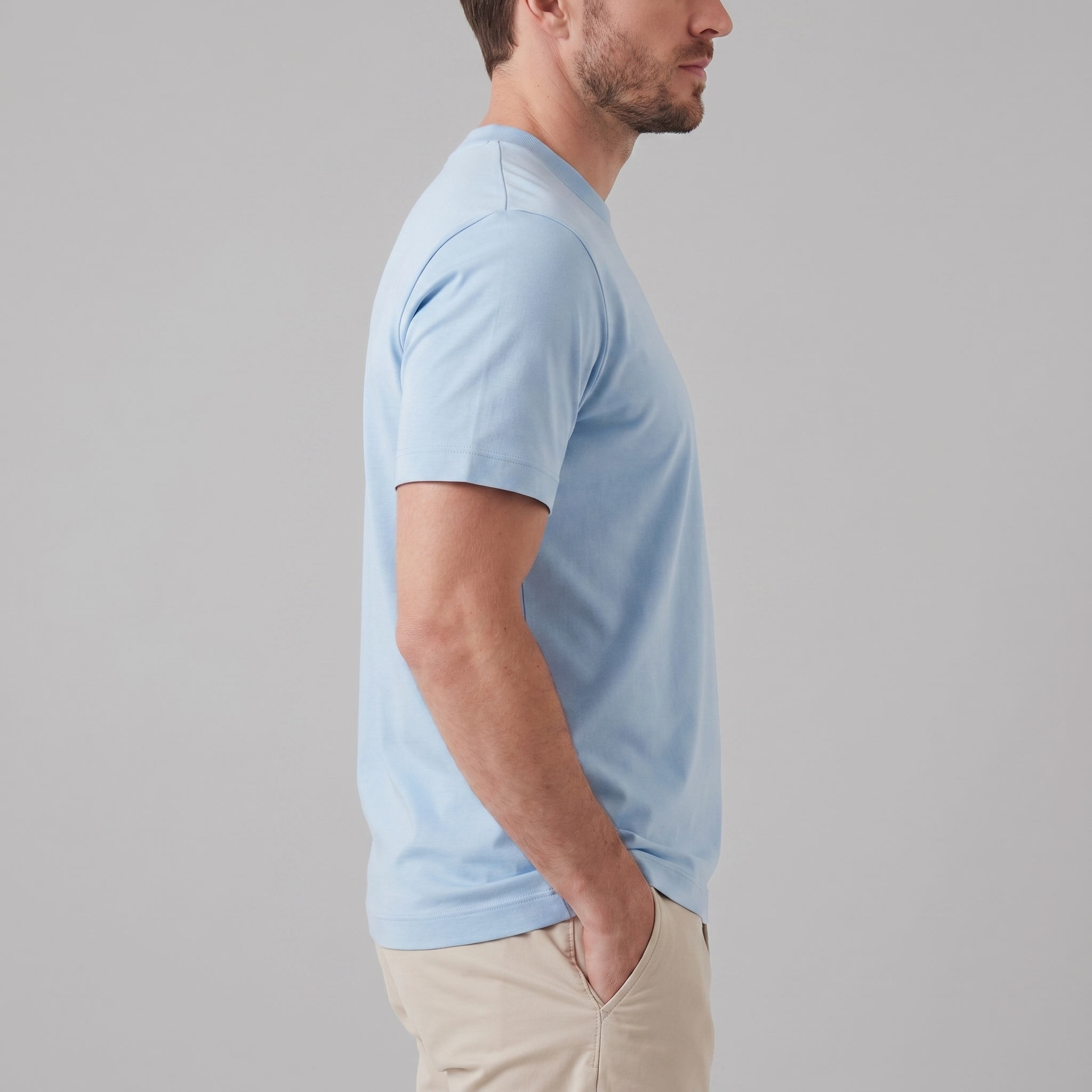 Men's Cotton Crew Neck T-Shirt Short Sleeve Casual