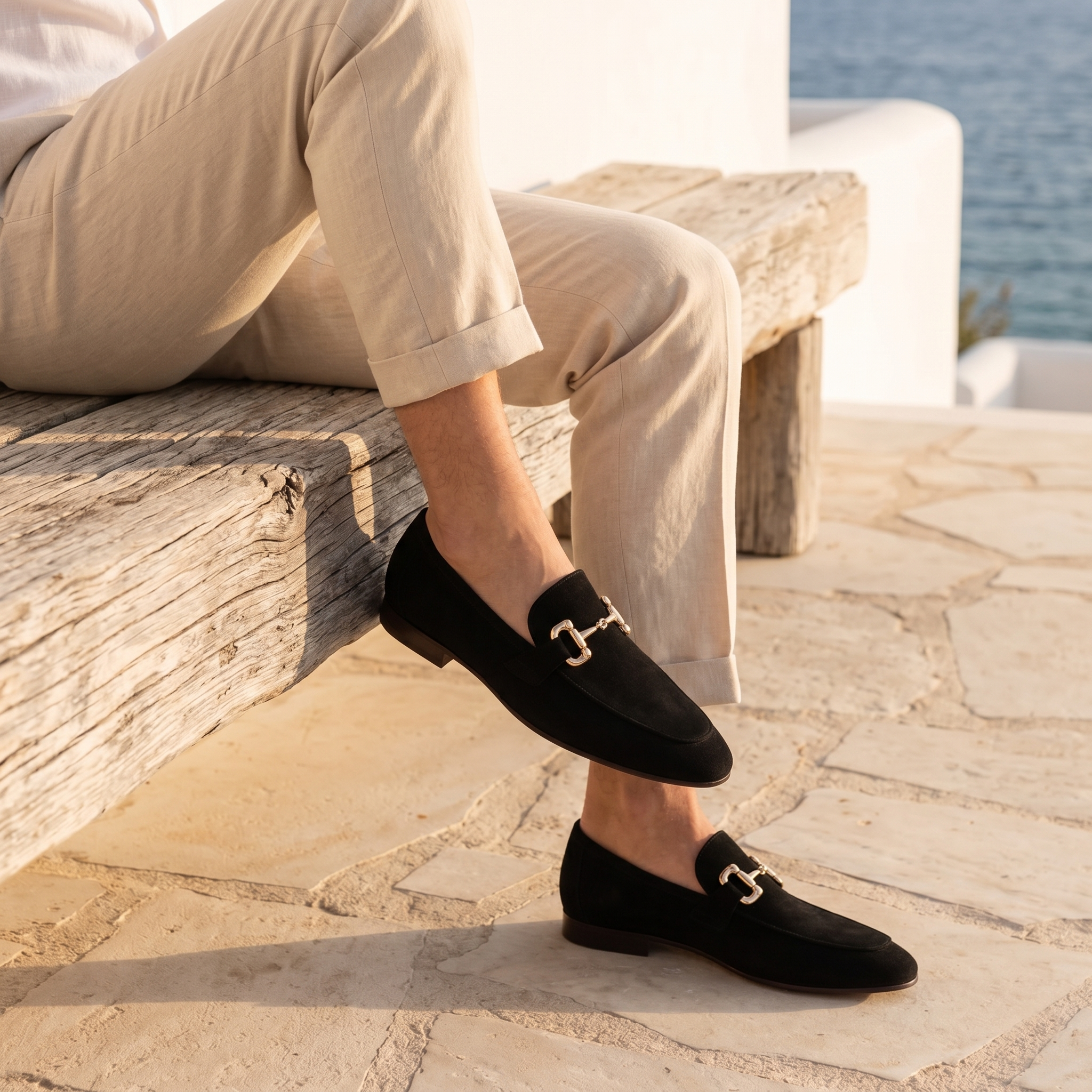 Men's Suede Slip On Smart Casual Horsebit Loafers