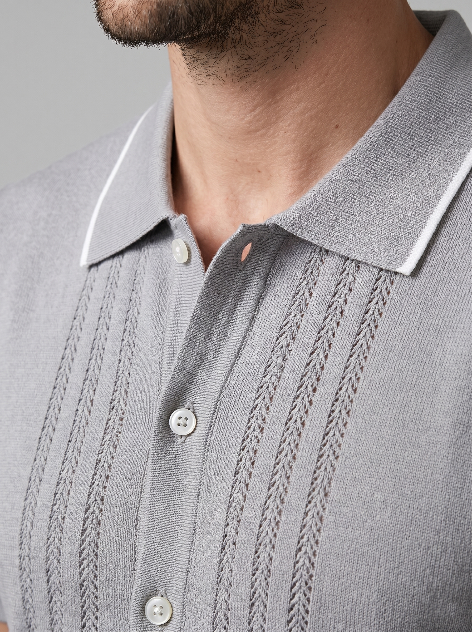 Men's Knit Polo Shirt Shorts Co-ord Set Summer