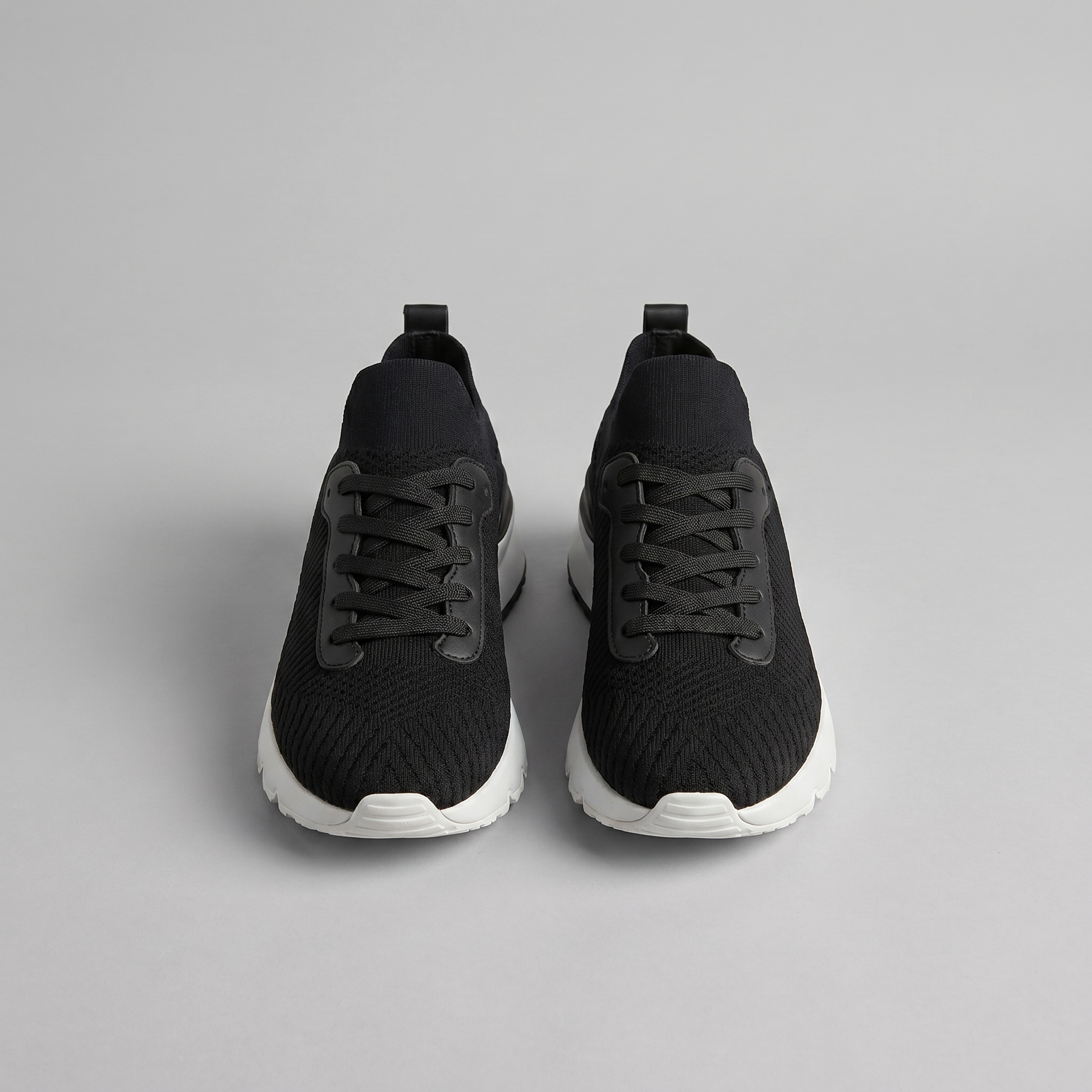 Men's Knit Upper Lace Up Low Top Casual Trainers