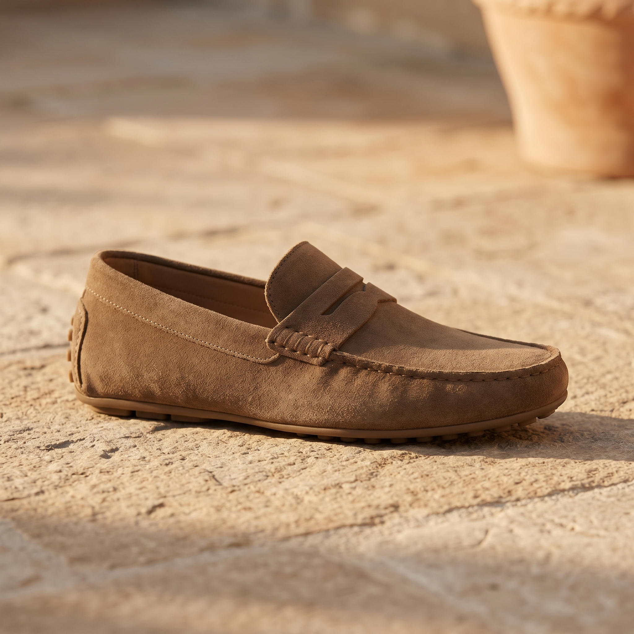 Men's Suede Moccasin Slip On Summer Penny Loafers