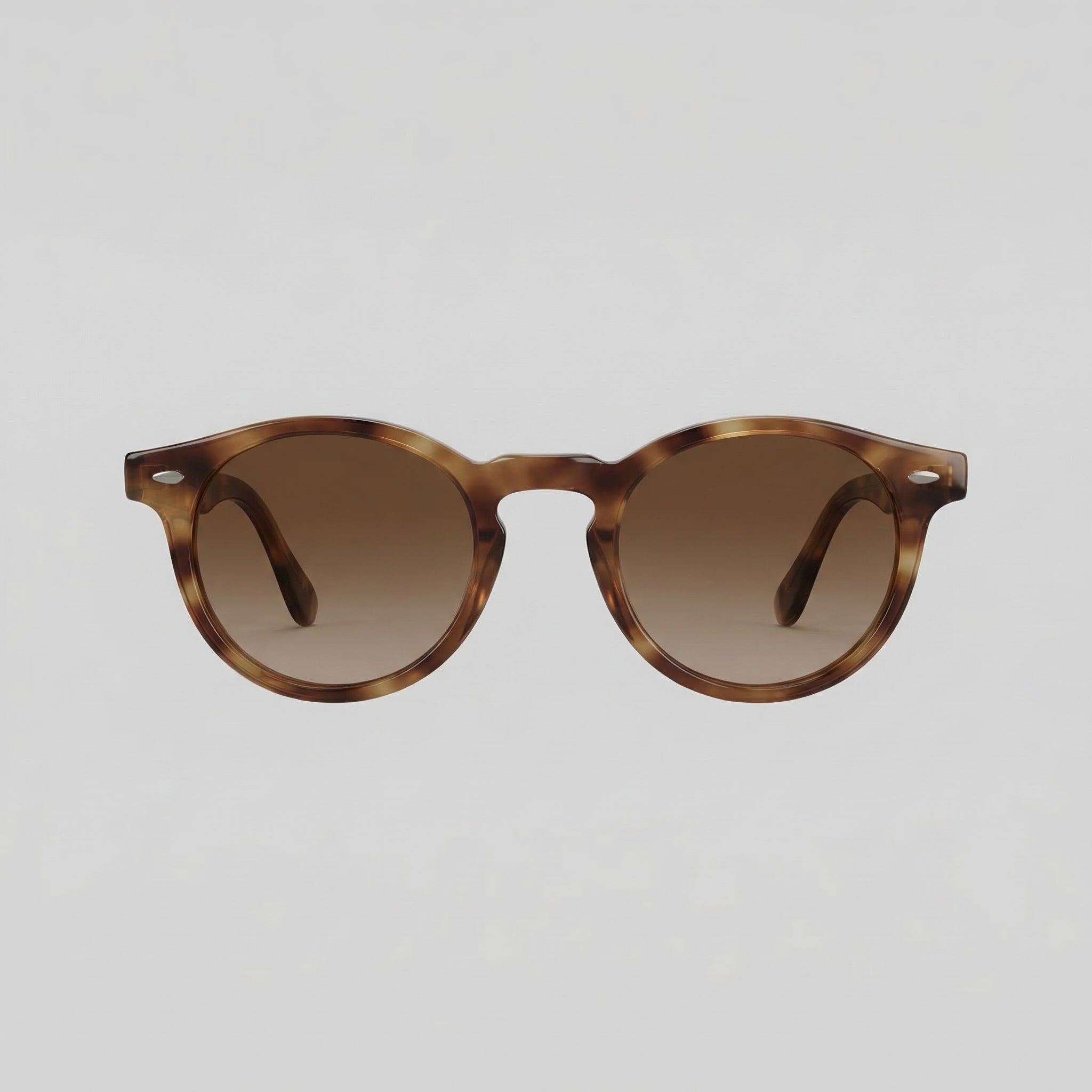 Men's Round Frame Polarised Sunglasses Retro Summer