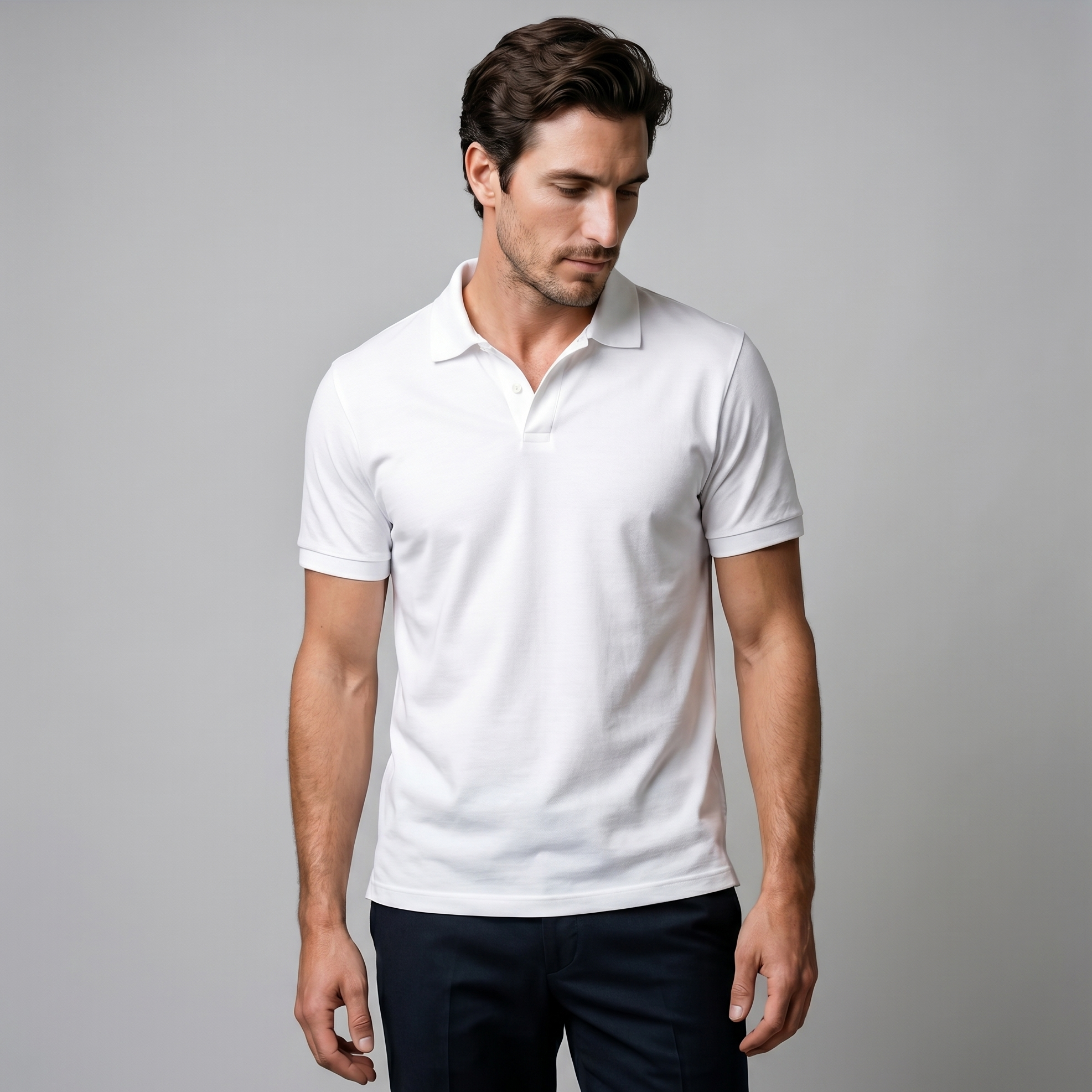 Men's Open Collar Polo Shirt Short Sleeve Summer