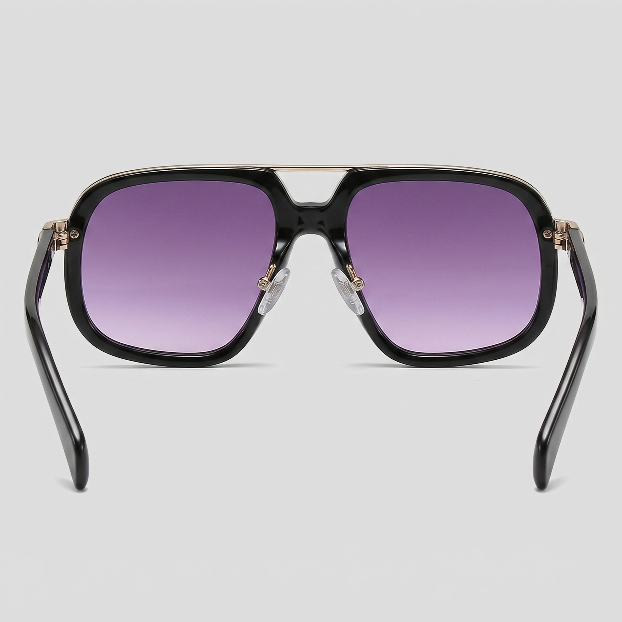 Men's Square Frame Double Bridge Sunglasses Summer