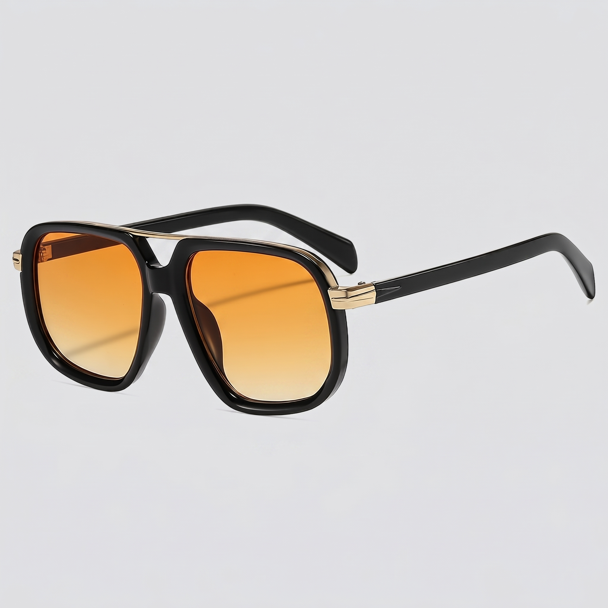 Men's Square Frame Double Bridge Sunglasses Summer