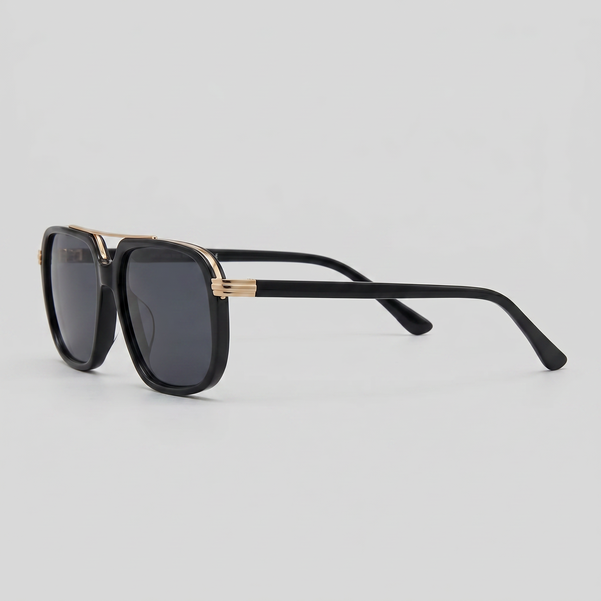 Men's Square Frame Double Bridge Sunglasses Summer