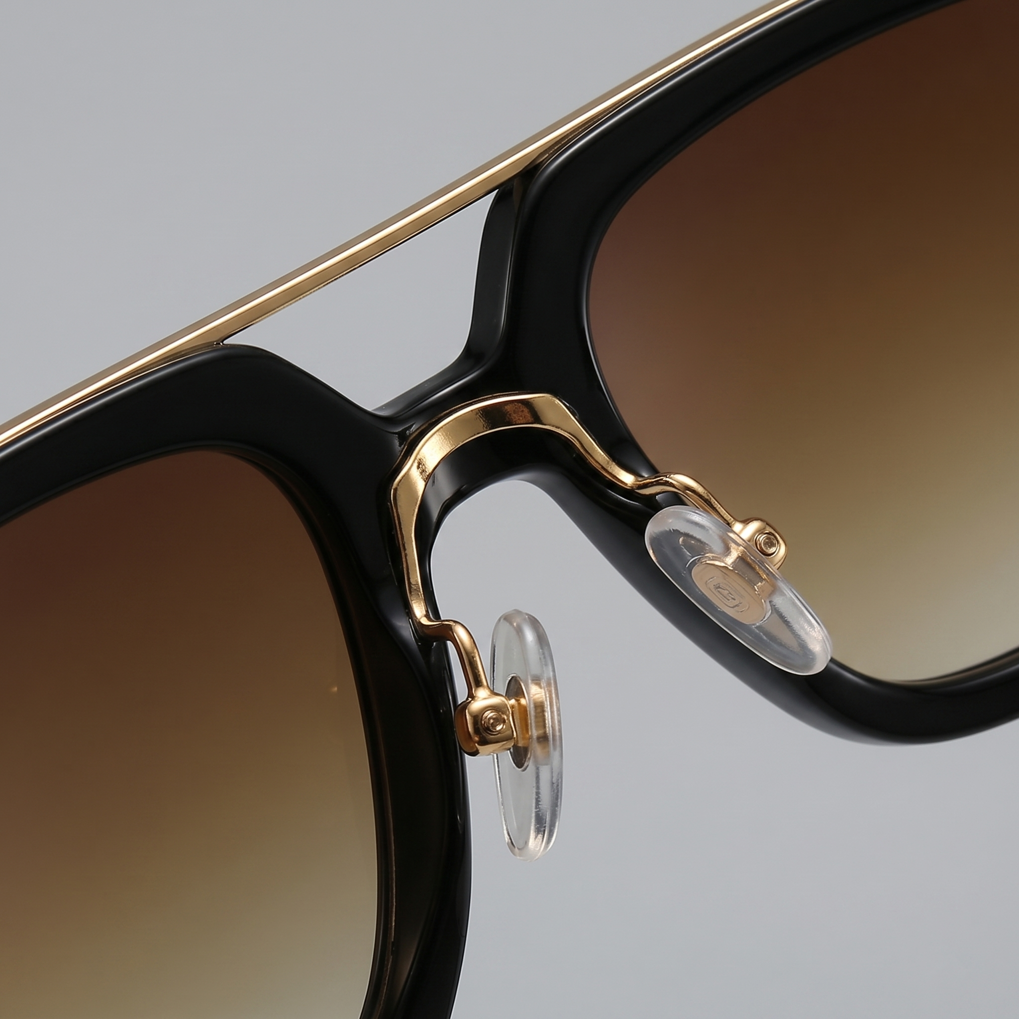 Men's Square Frame Double Bridge Sunglasses Summer