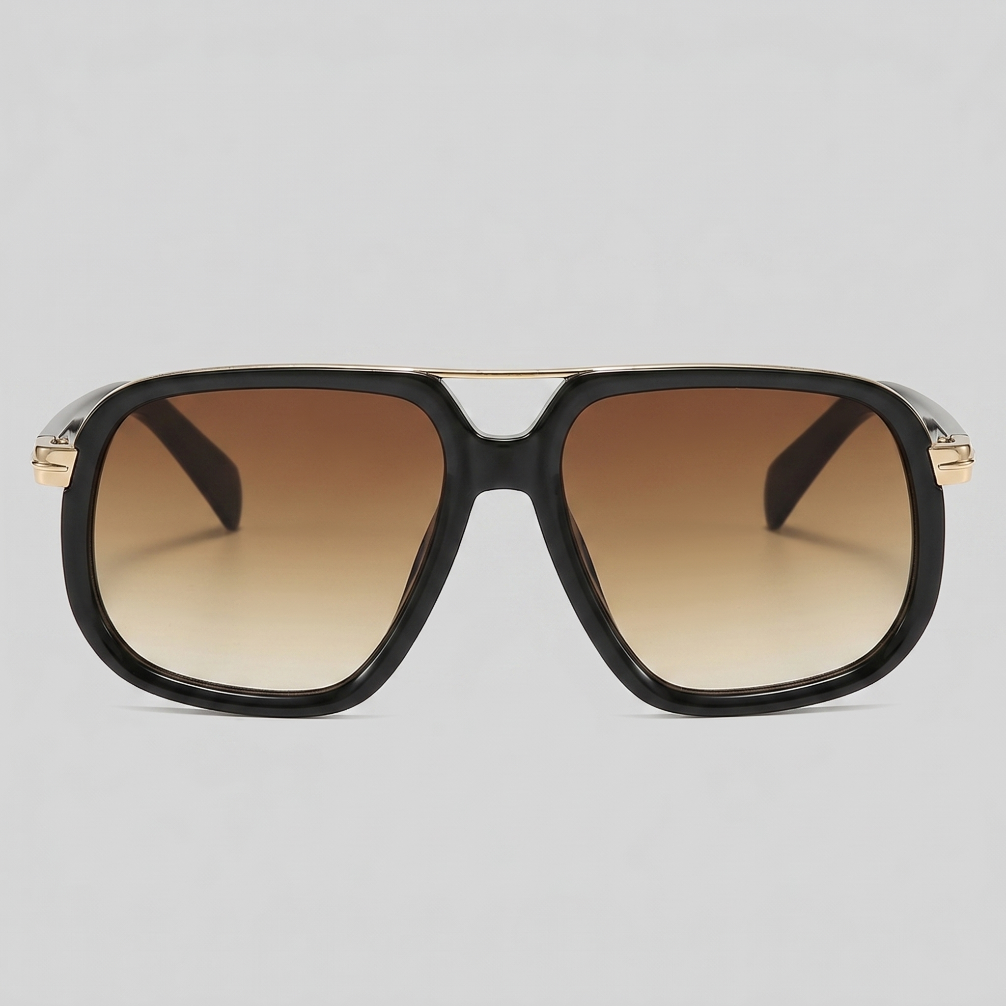 Men's Square Frame Double Bridge Sunglasses Summer