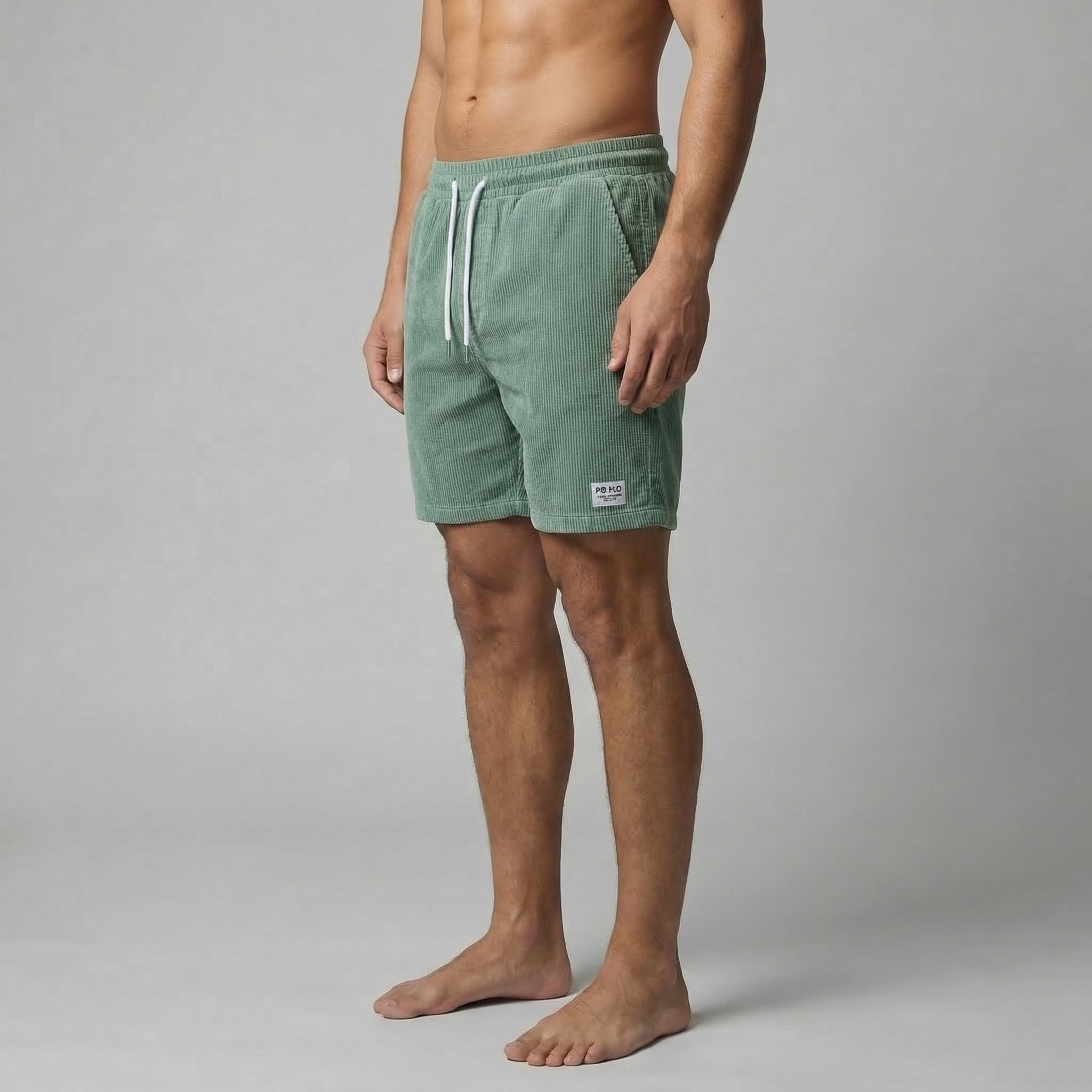 Men's Striped Drawstring Swim Shorts Summer Beach