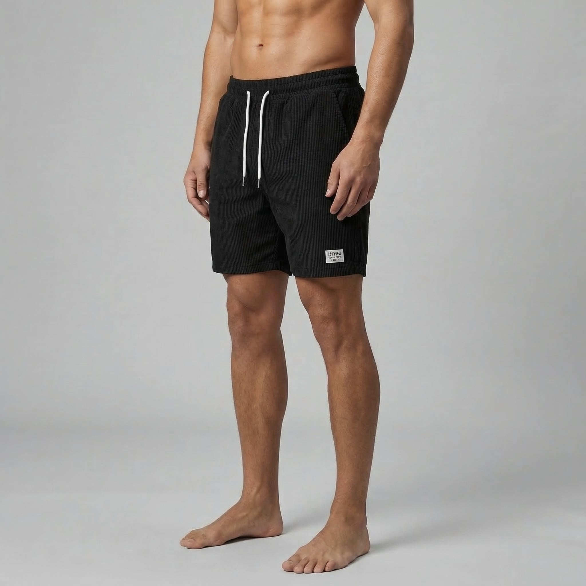 Men's Striped Drawstring Swim Shorts Summer Beach