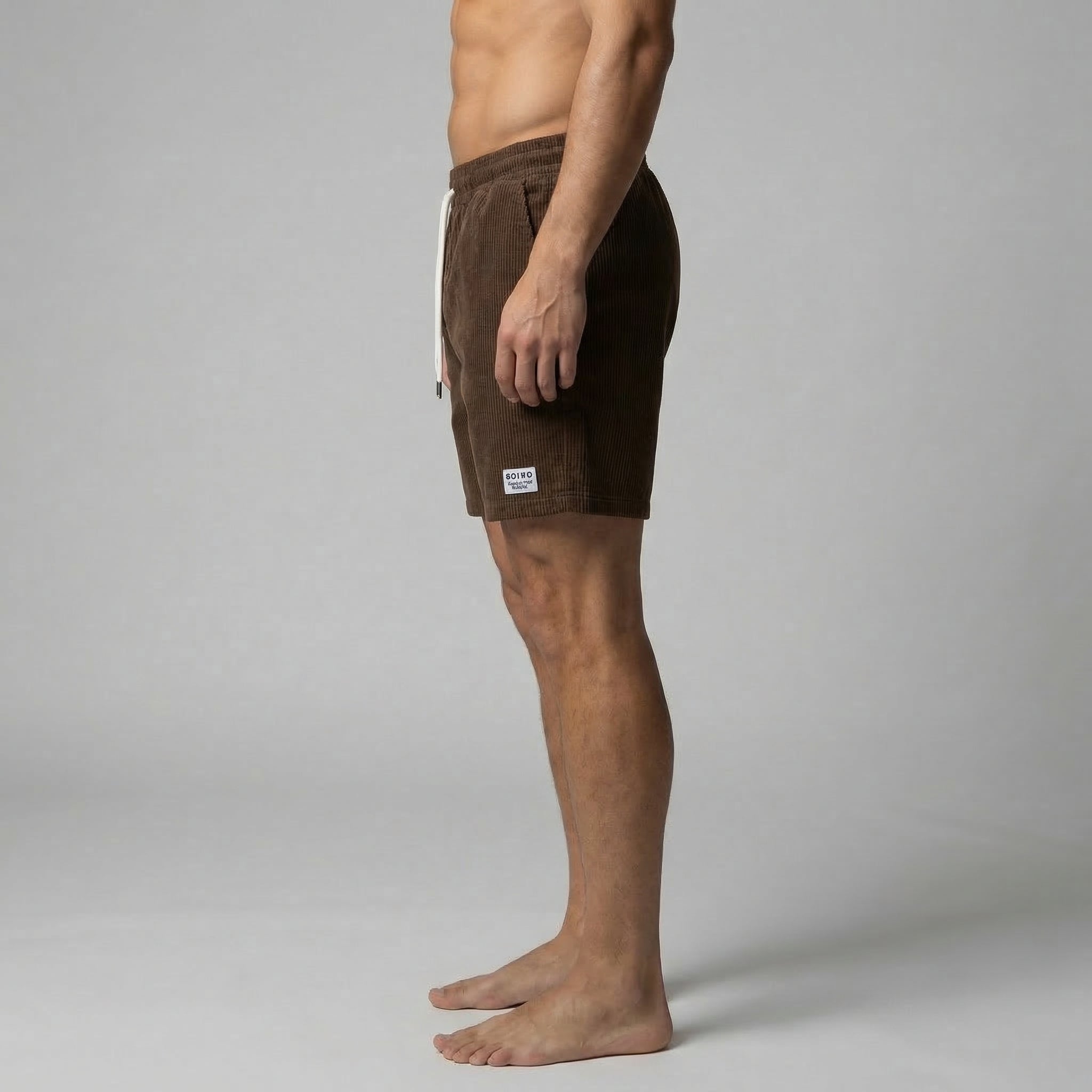 Men's Striped Drawstring Swim Shorts Summer Beach