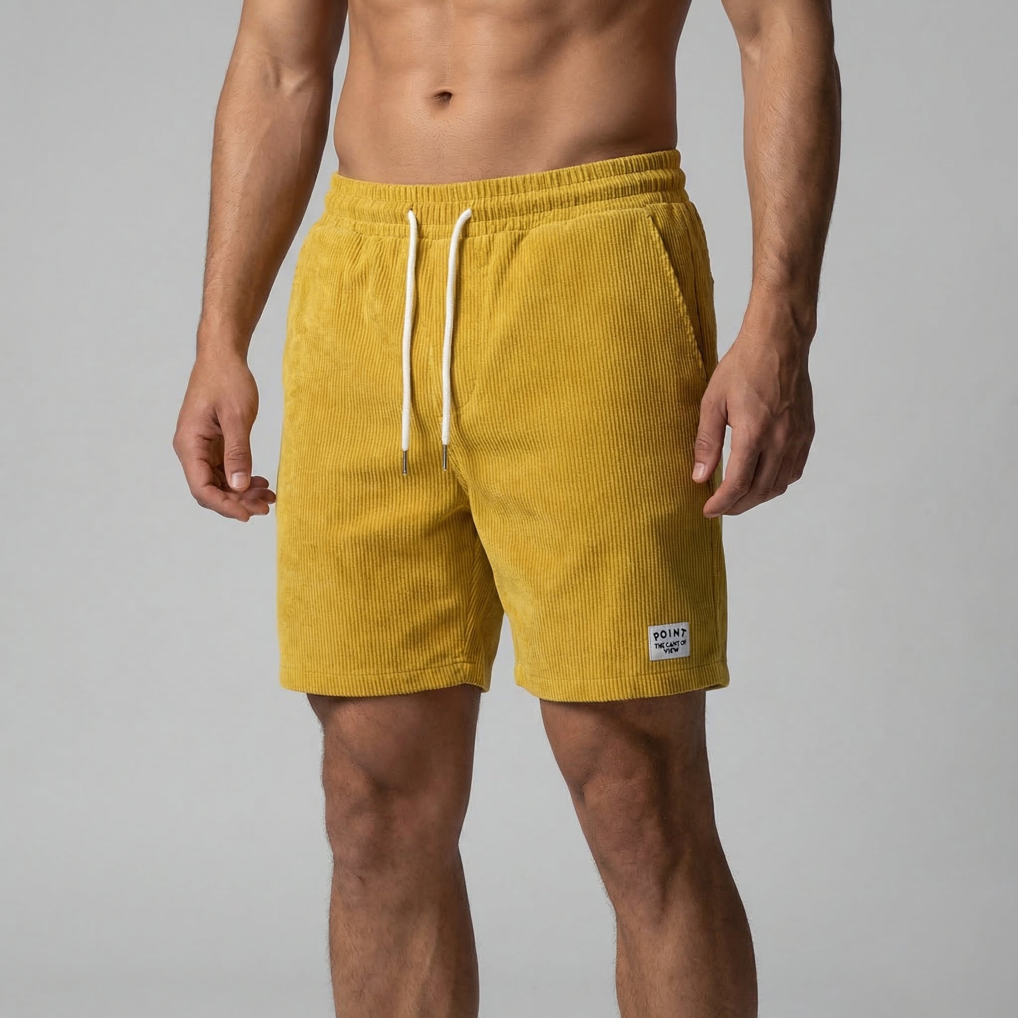Men's Striped Drawstring Swim Shorts Summer Beach