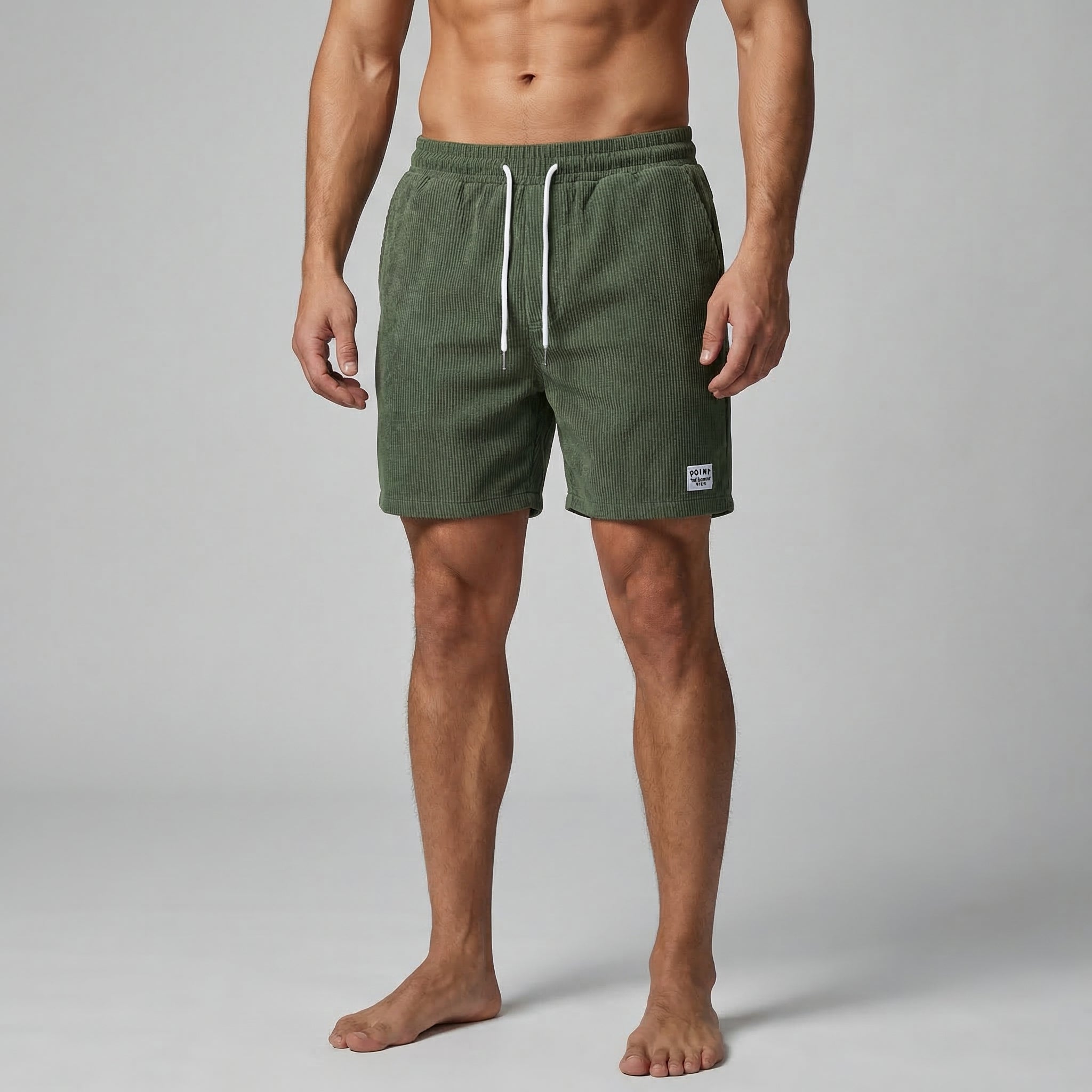 Men's Striped Drawstring Swim Shorts Summer Beach