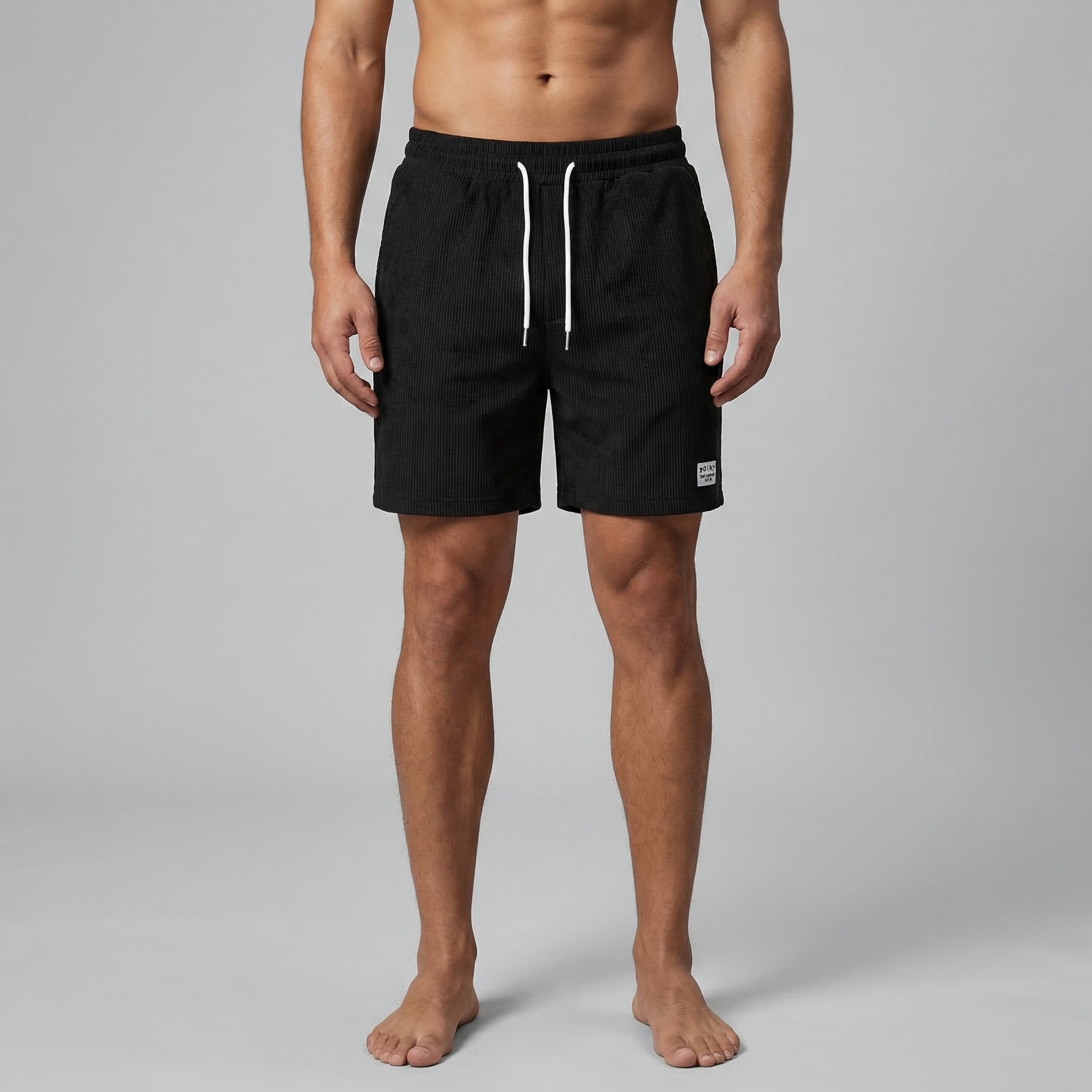 Men's Striped Drawstring Swim Shorts Summer Beach