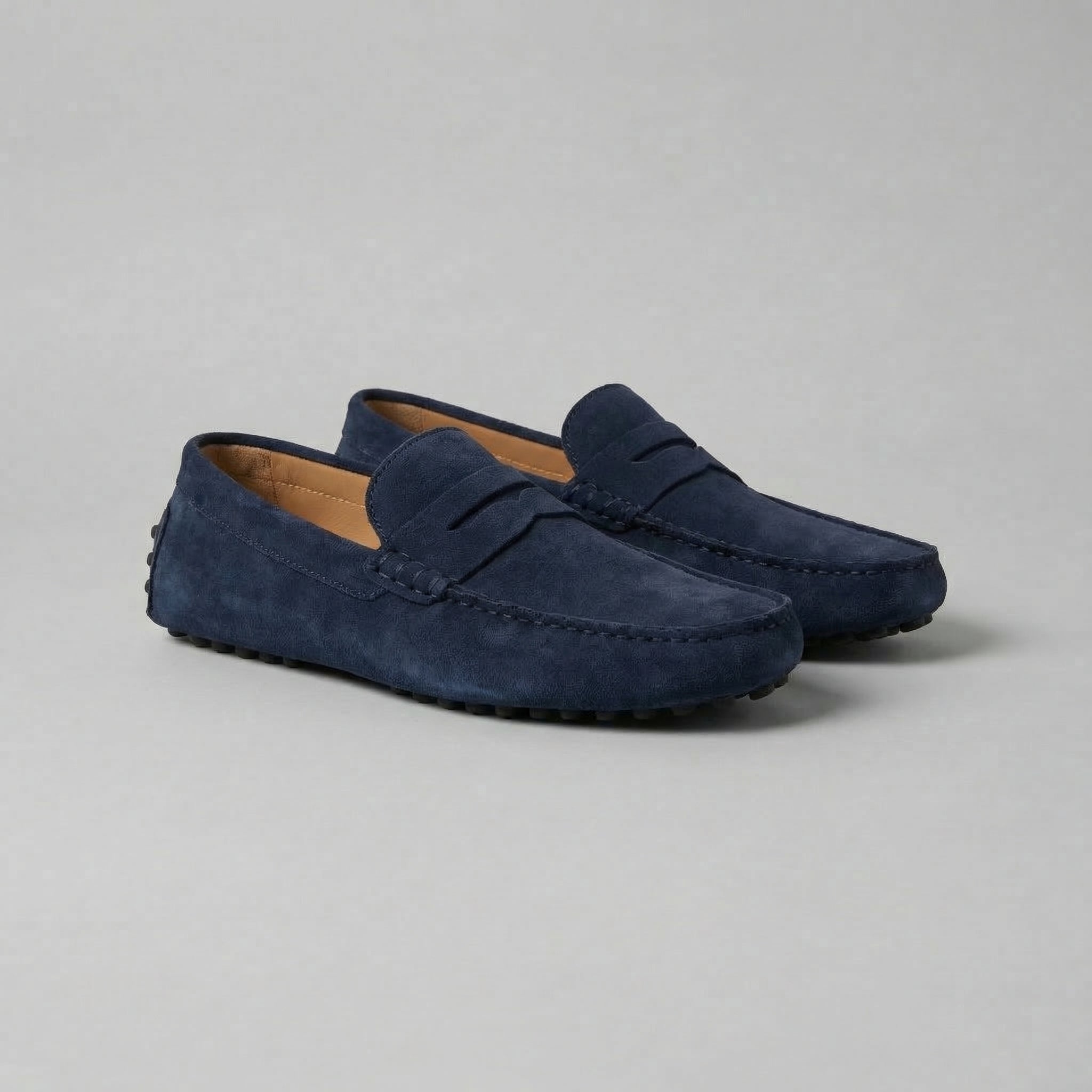 Men's Suede Driving Loafers Slip On Casual Shoes