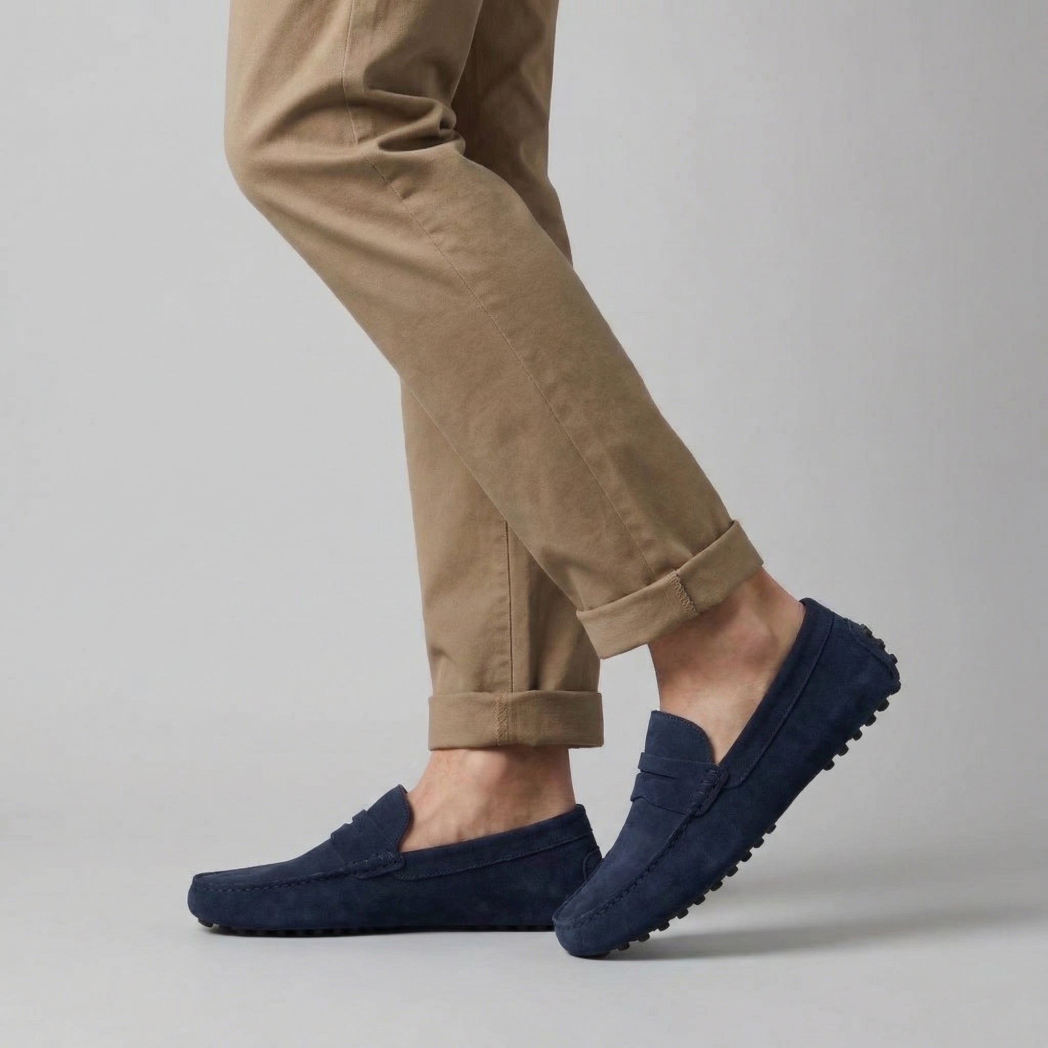Men's Suede Driving Loafers Slip On Casual Shoes