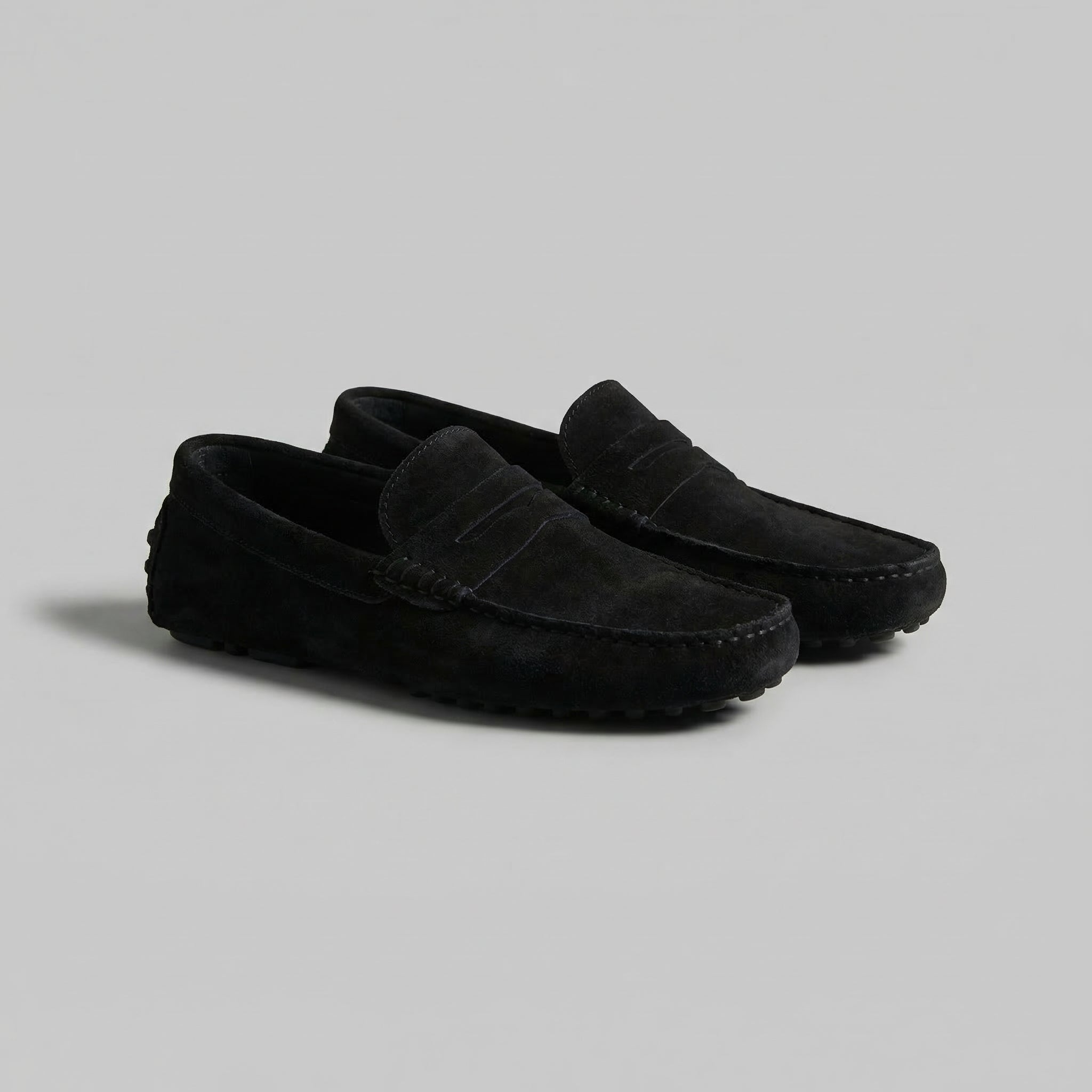 Men's Suede Driving Loafers Slip On Casual Shoes