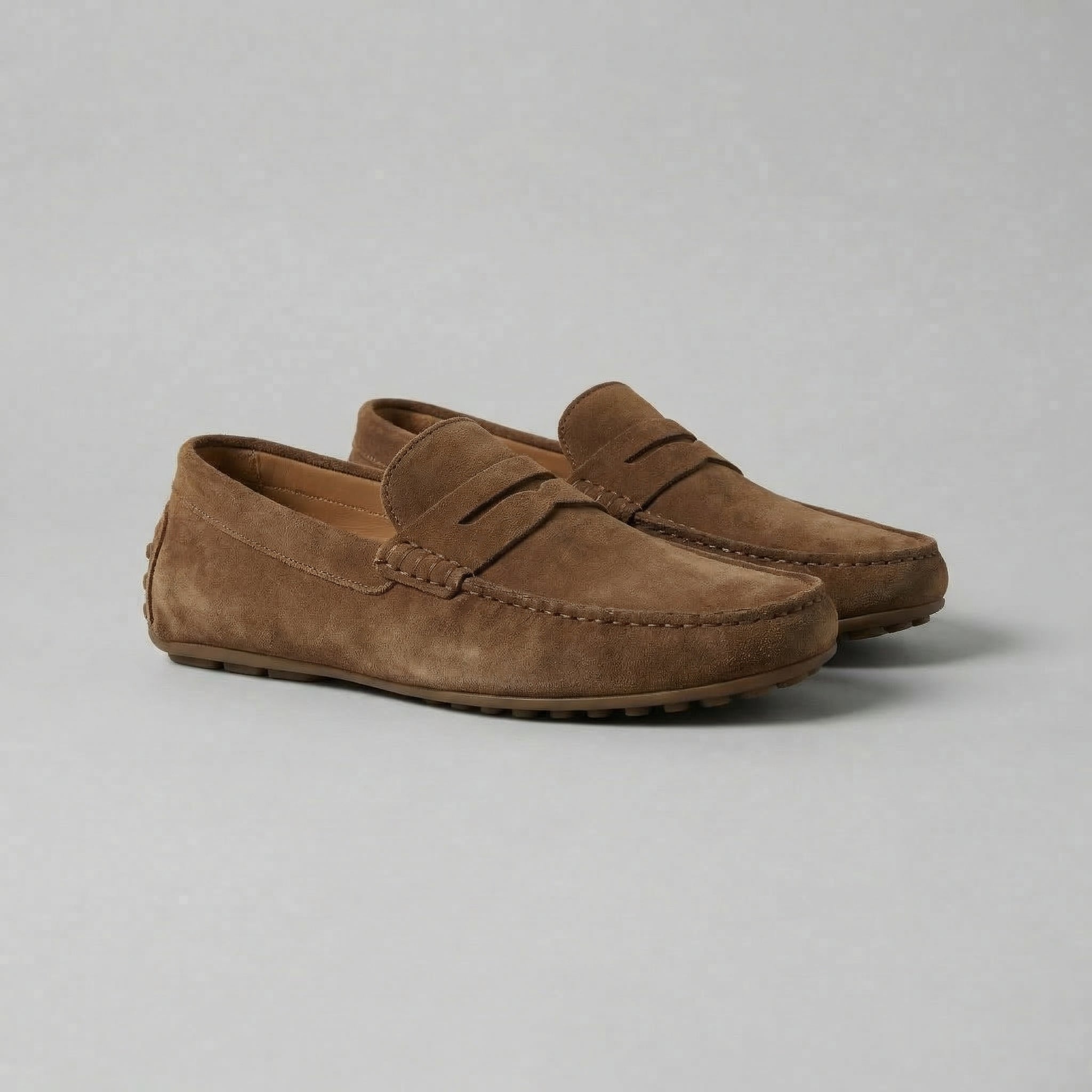 Men's Suede Driving Loafers Slip On Casual Shoes