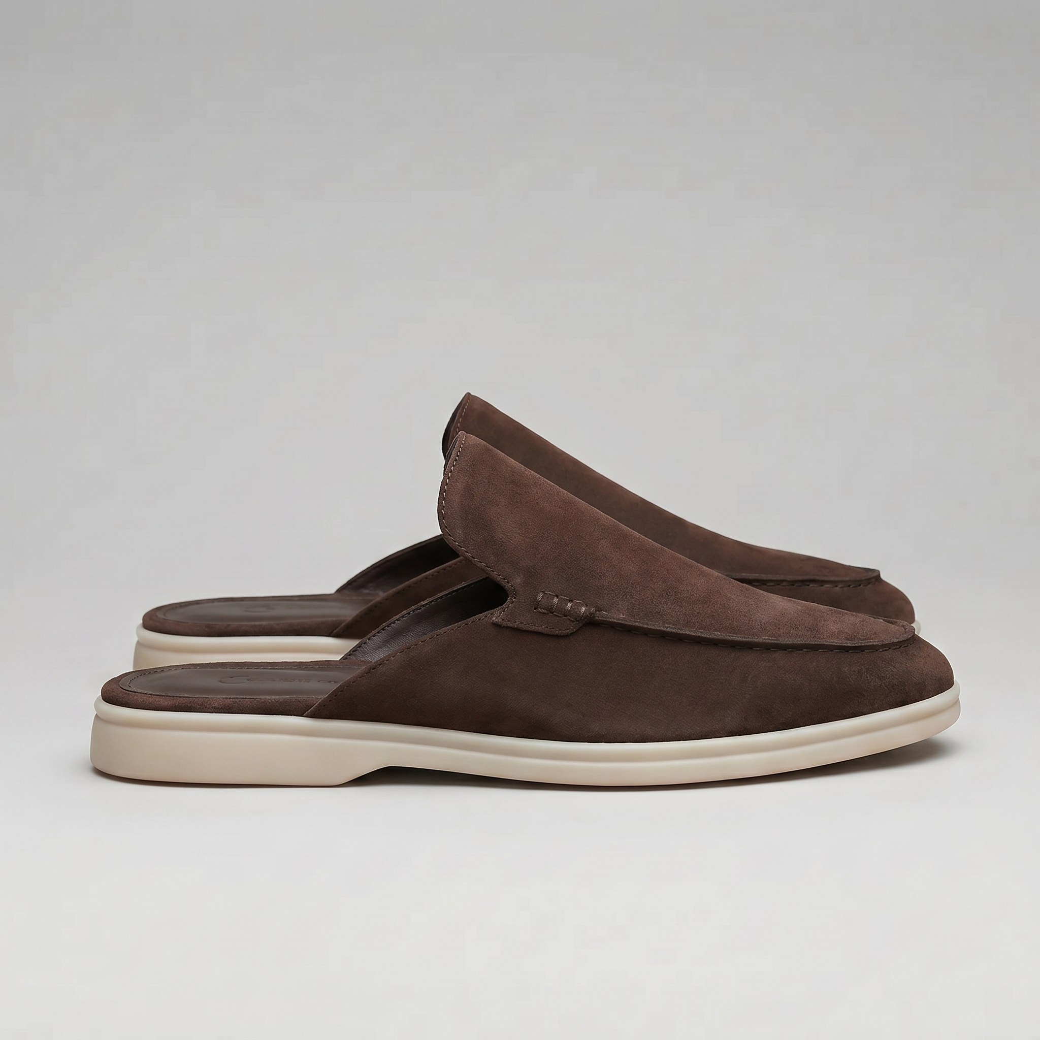 Men's Suede Backless Loafer Mules Slip On Casual Shoes
