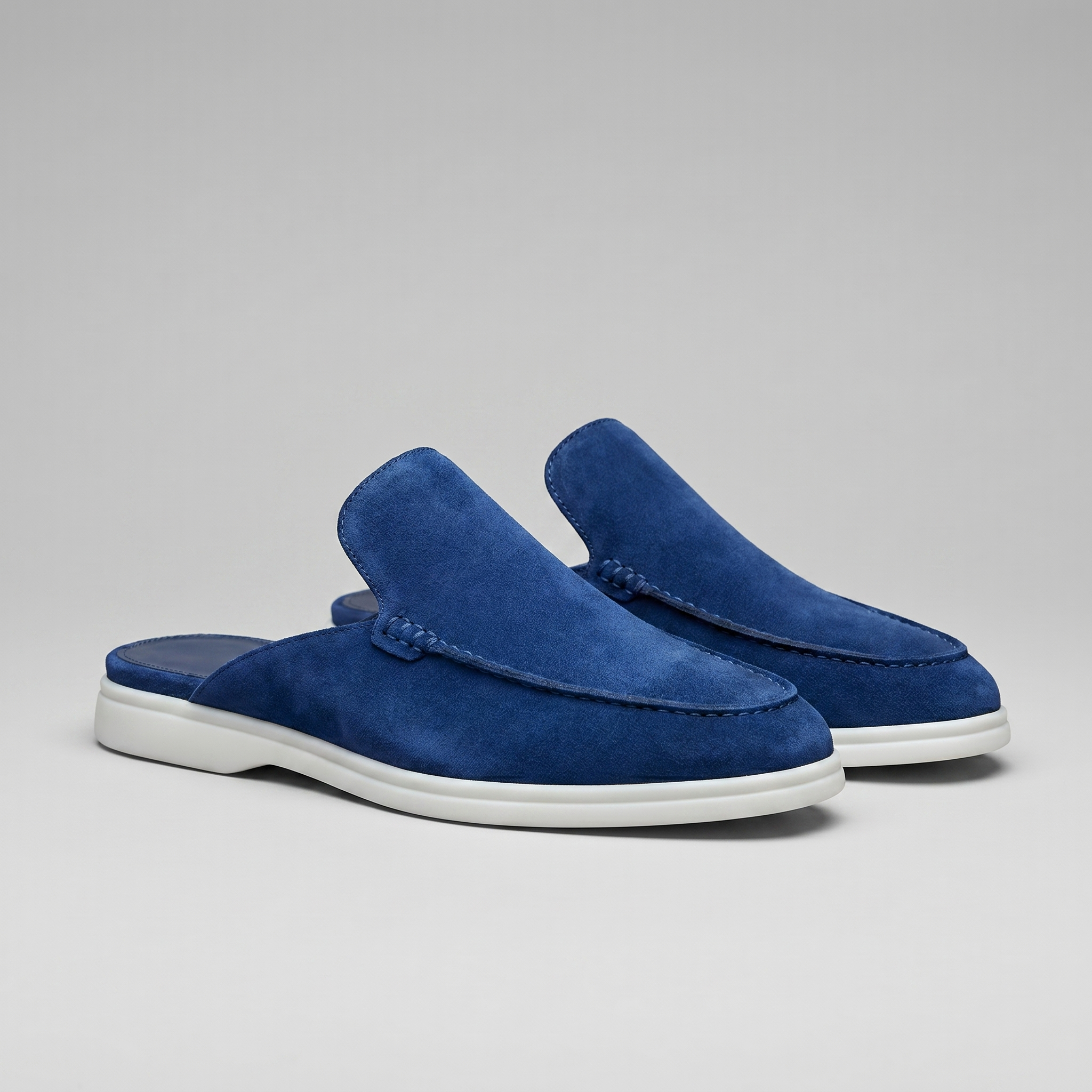 Men's Suede Backless Loafer Mules Slip On Casual Shoes
