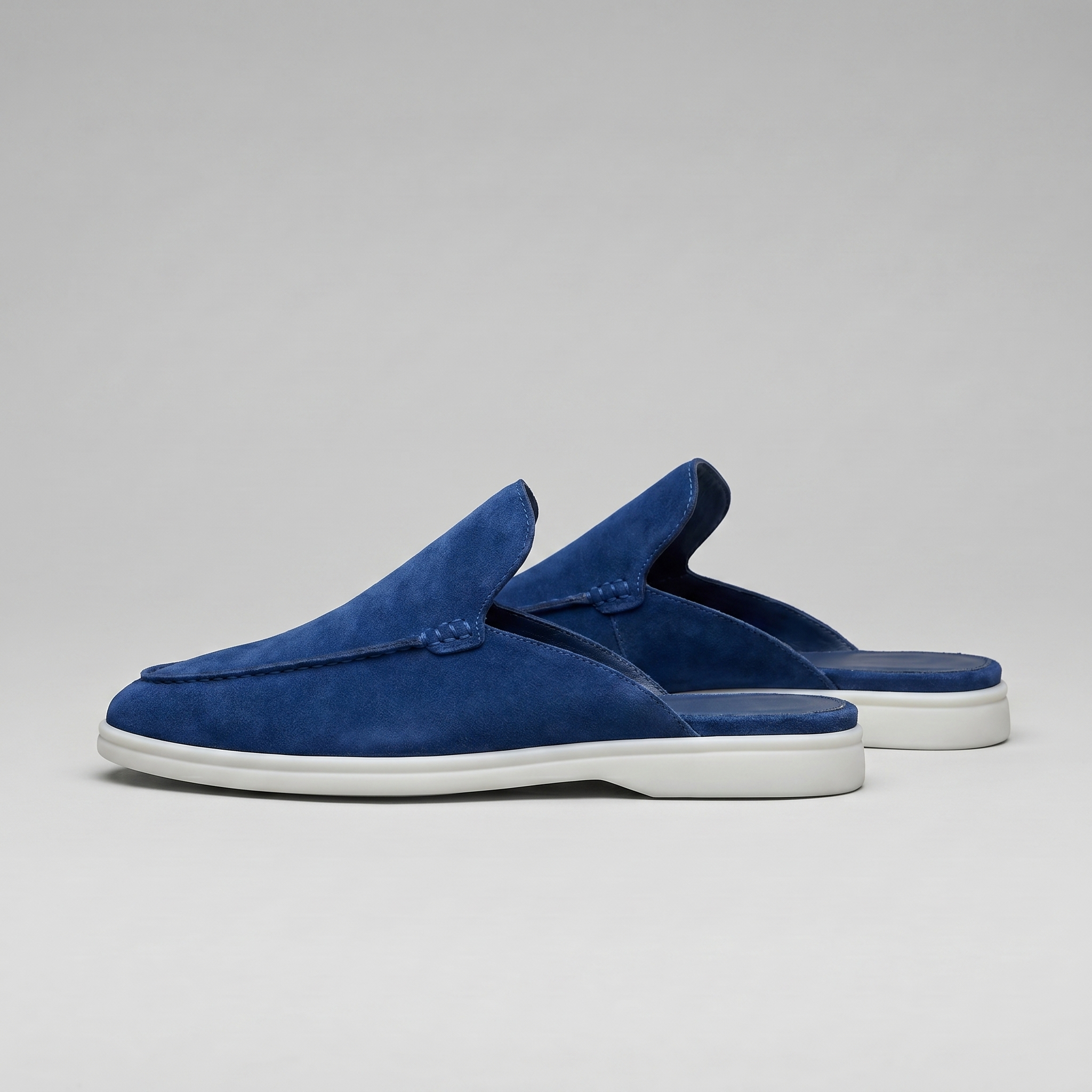 Men's Suede Backless Loafer Mules Slip On Casual Shoes